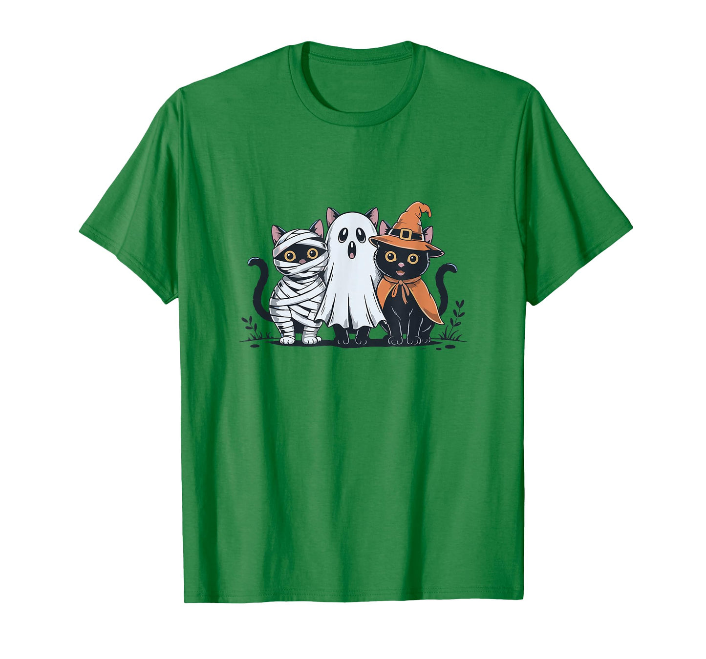 Ghost Black Cat Halloween Witch Black Cat Mom Cat Lover T-Shirt