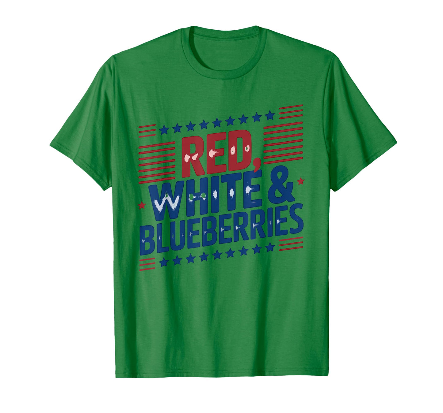 Vintage Patriotic Red White & Blueberries Humor Statement T-Shirt