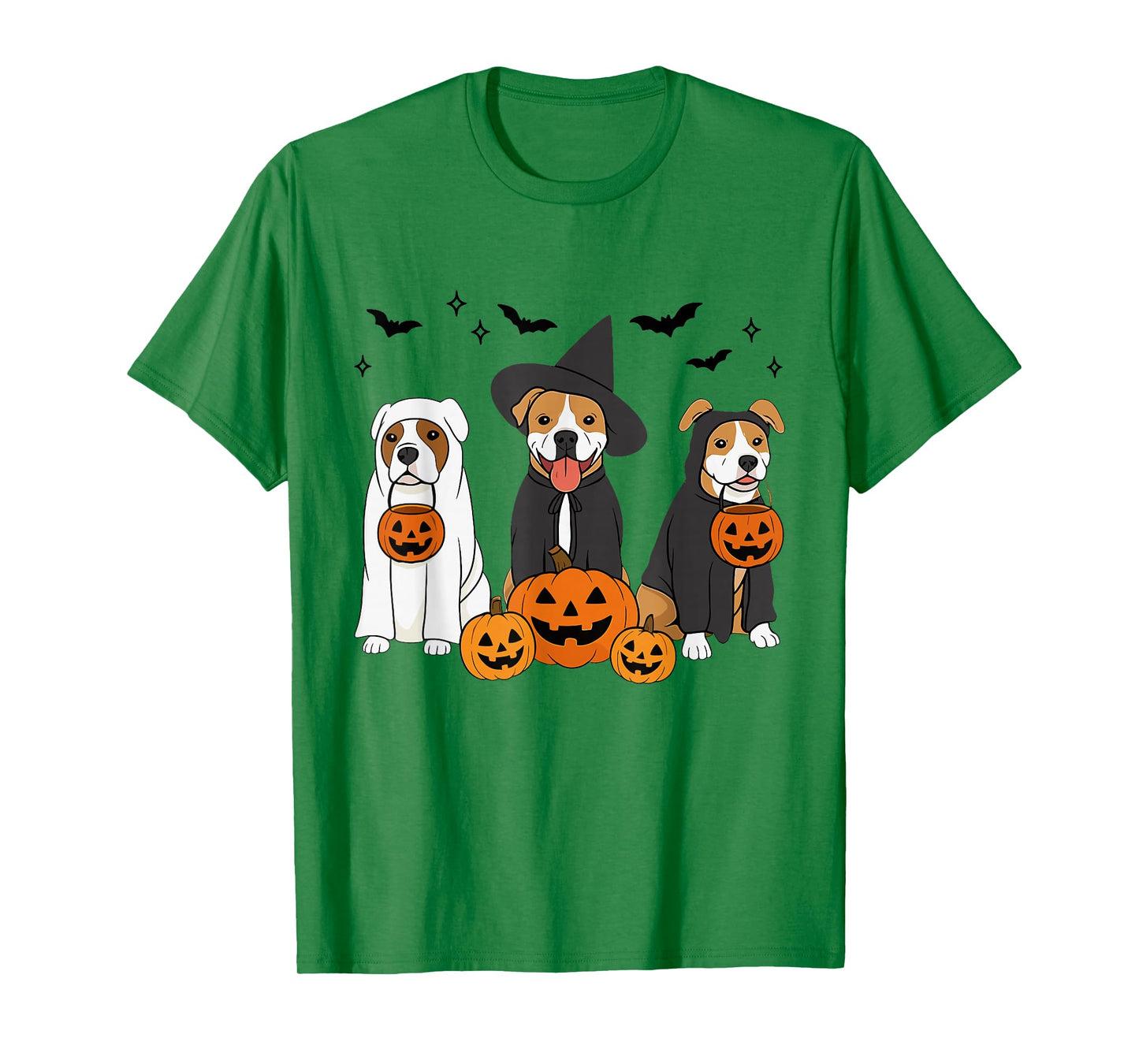 American Staffordshire Terrier Halloween Witch Amstaff Dog T-Shirt