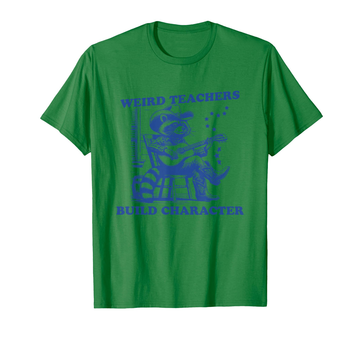 Weird Teachers Build Character Shirt Raccoon Teacher T-Shirt
