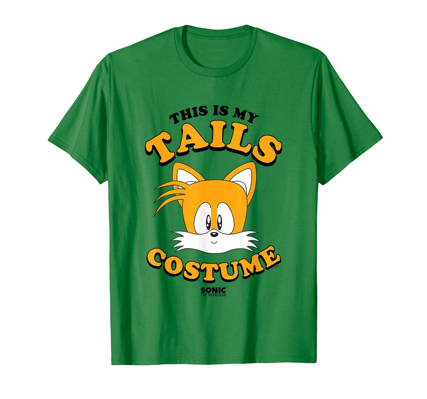 Sonic The Hedgehog Halloween This Is My Tails Retro Costume T-Shirt