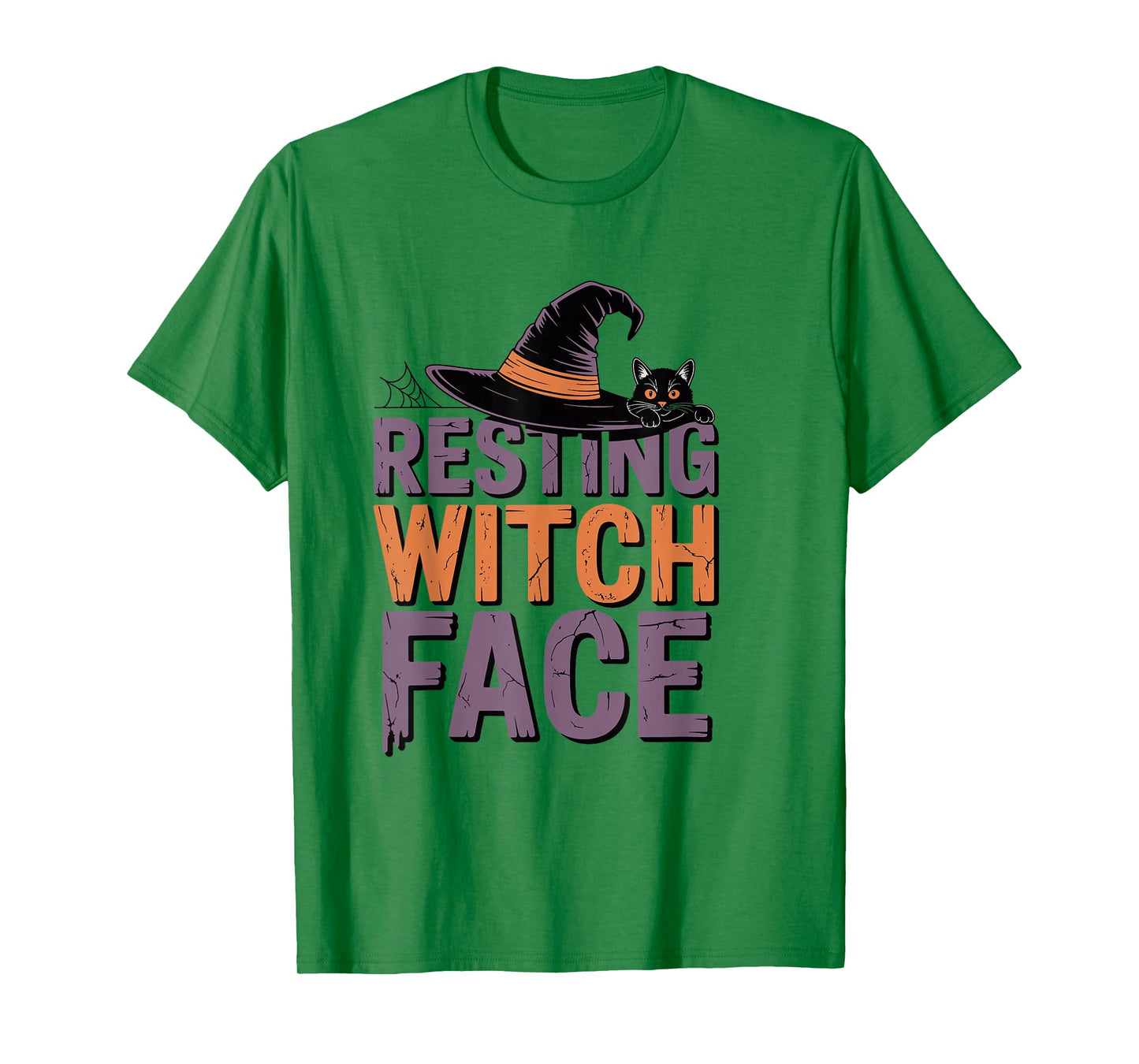 Resting Witch Face Funny Cat Halloween Pun T-Shirt