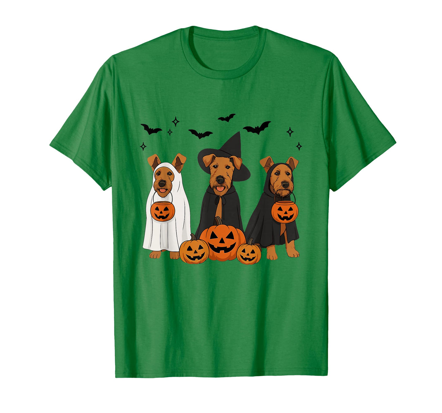 Airedale Terrier Halloween Witch Airedale Terrier Dog Mom T-Shirt