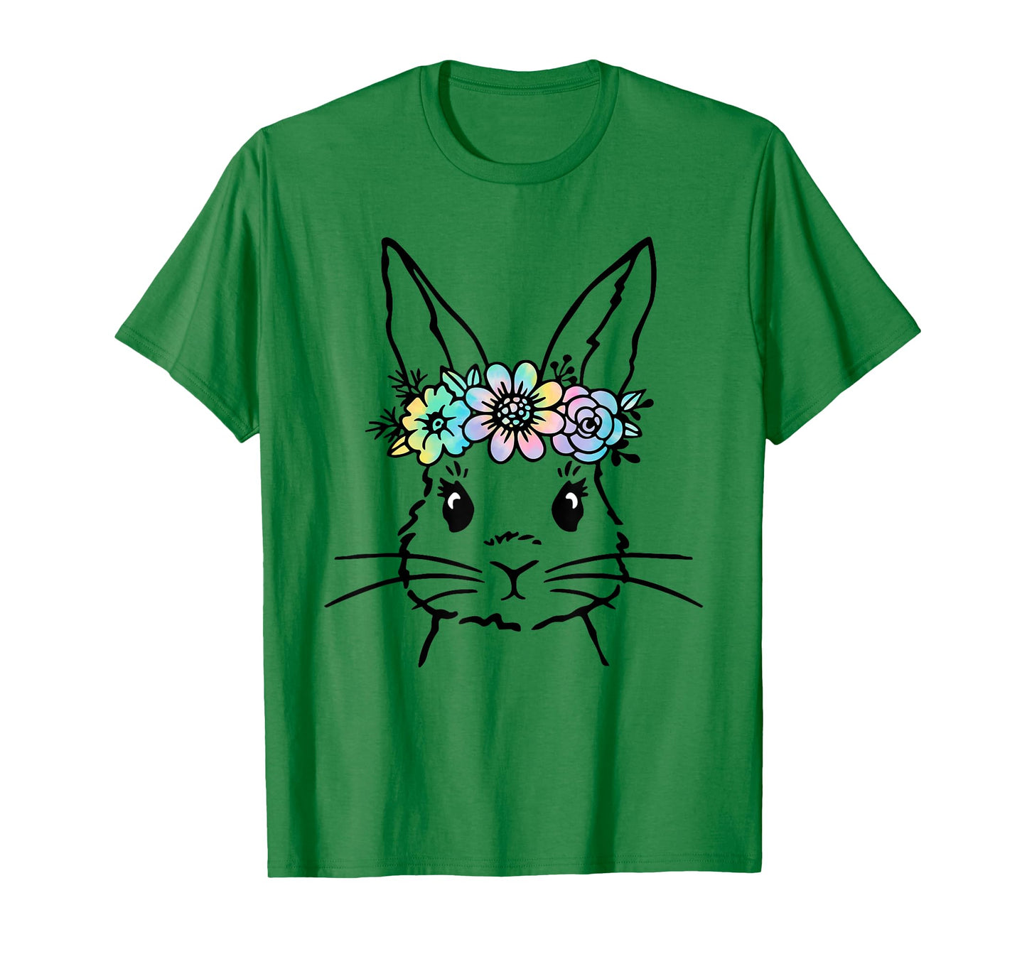 Cute Bunny Face Tie Dye Rabbit Easter Day Women Girls Kids T-Shirt