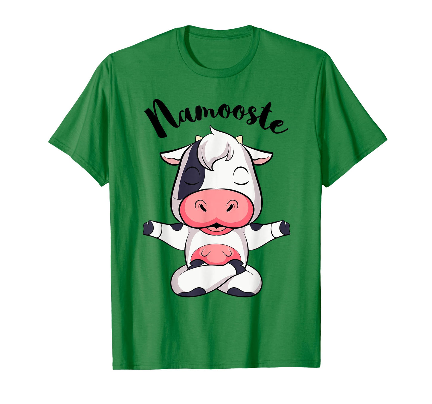 Namoostee Cow Shirt Women Girls Cow Lover Gifts Namaste Yoga T-Shirt