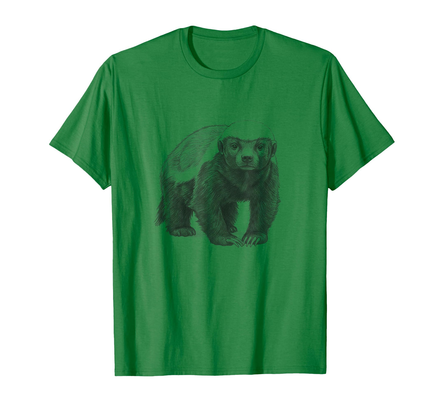 Vintage Honey Badger Drawing Art Design T-Shirt