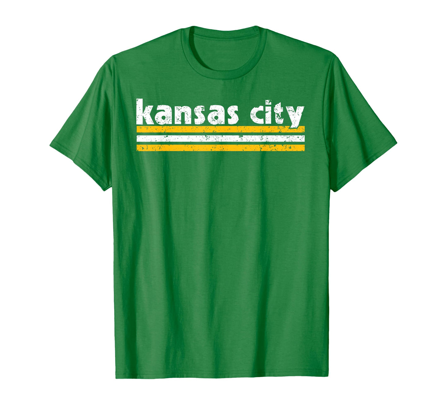 KC Tee Kansas City Retro Vintage Distressed 3 Stripes RED KC T-Shirt