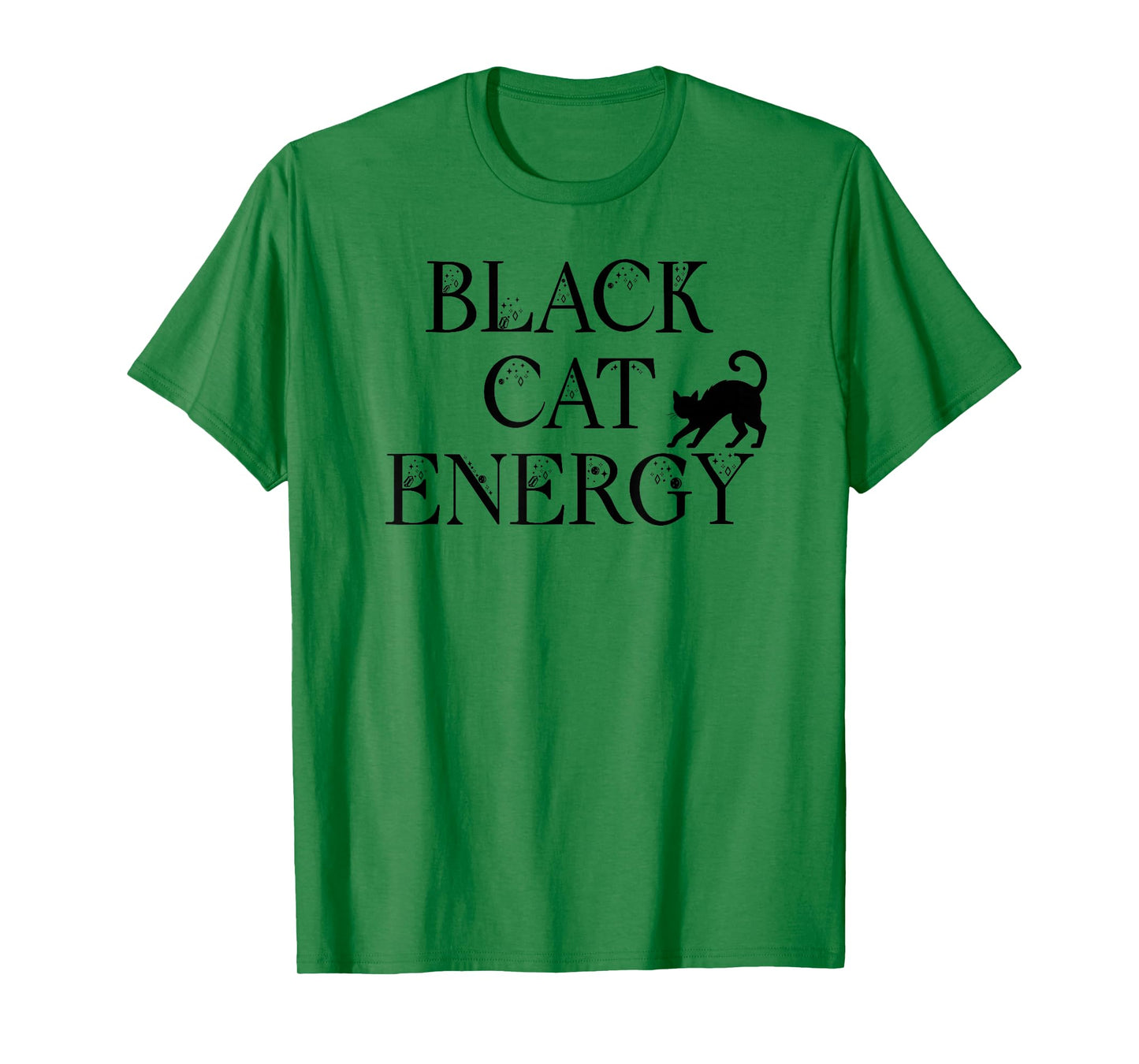 Black Cat Witch Energy Black Cat Halloween Cute Witchy Cat T-Shirt