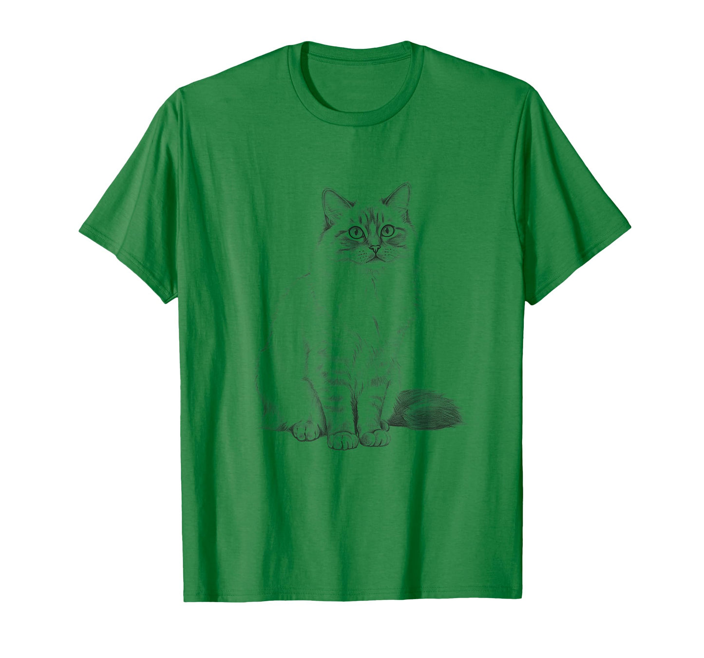 Vintage Ragdoll Cat Sketch Art Design T-Shirt