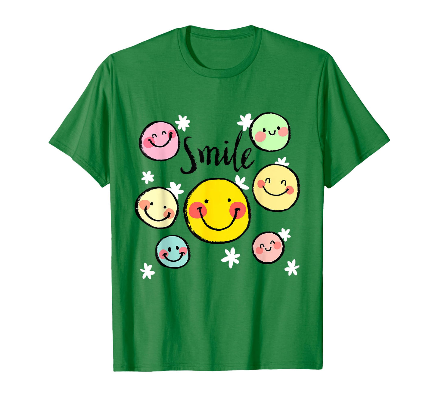 Cool Silhouette Happy Smile Face Illustration Graphic Design T-Shirt