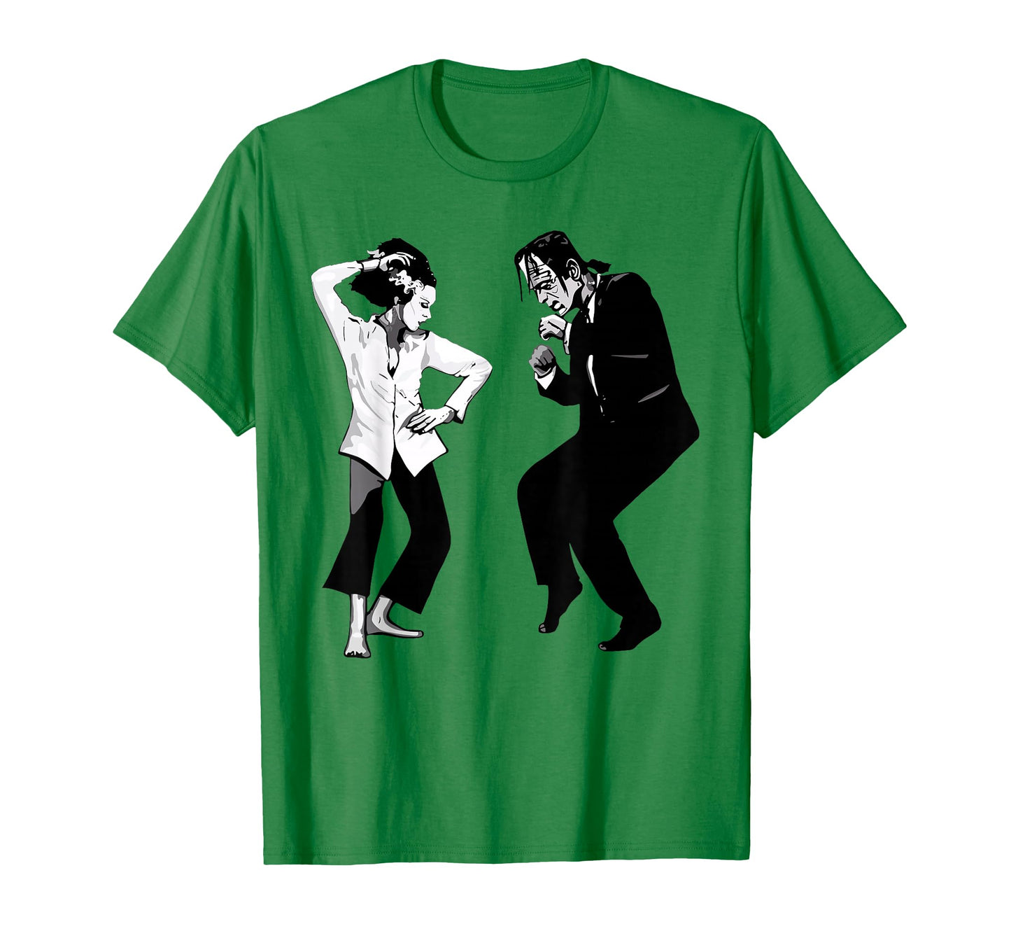 Retro Funny Frankenstein Monster and Bride Dancing Halloween T-Shirt