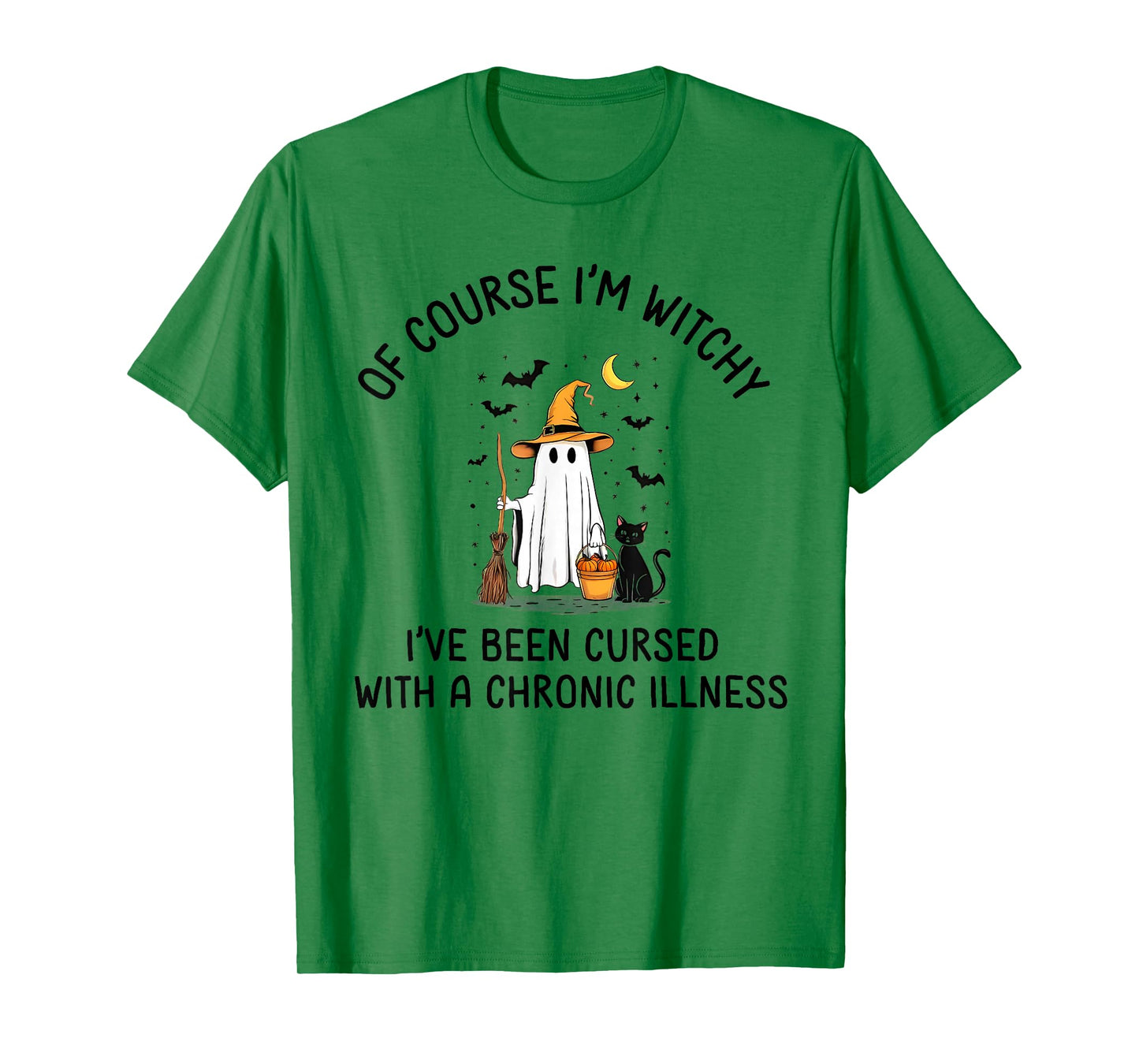 of Course I'm Witchy I've Been Cursed with Halloween Design T-Shirt