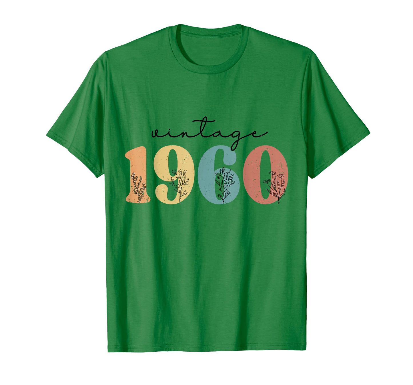 Vintage 1960 Wildflowers Retro 65th Floral Birthday Women T-Shirt