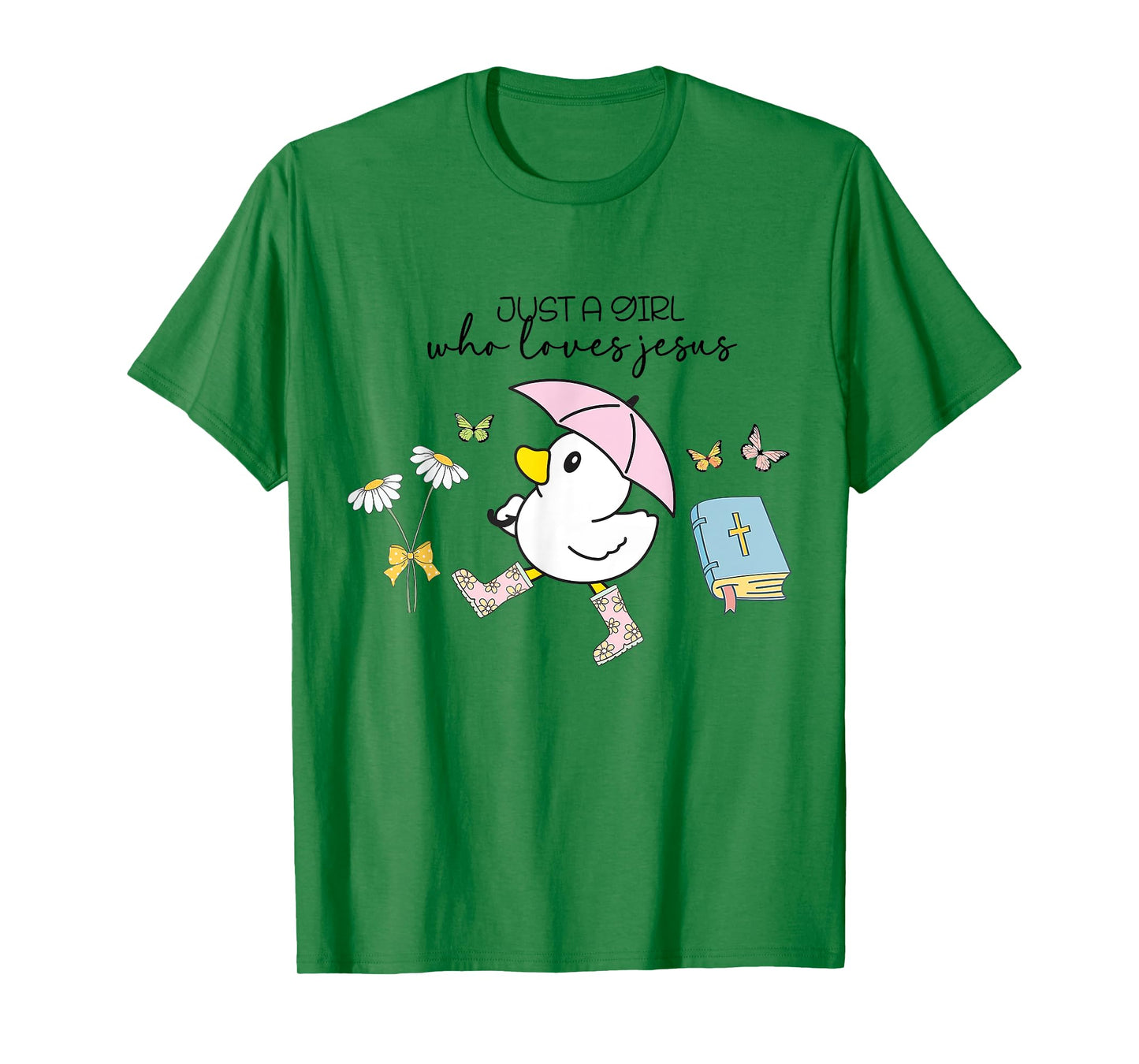 Just a Girl Who Loves Jesus Christian Religious Easter Day T-Shirt