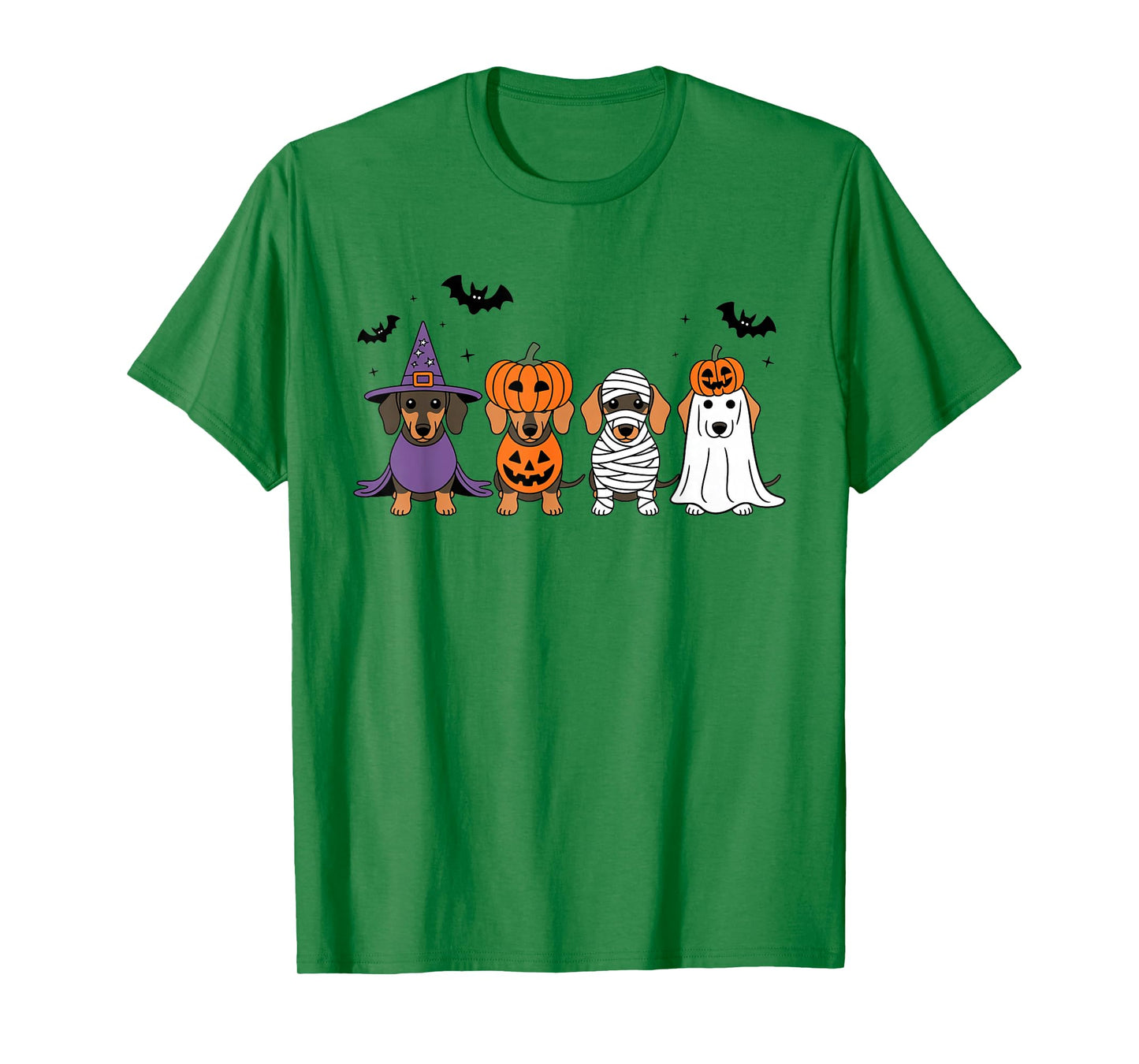 Weiner Dog Witch Happy Halloweenie Cute Halloween Dachshund T-Shirt