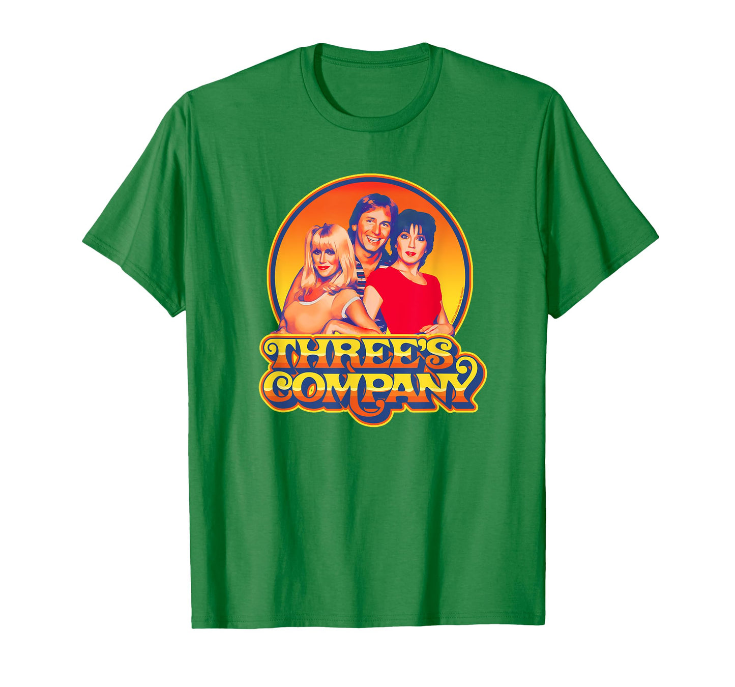 Three's Company 1980's Sunset Retro Jack Jan & Chrissy T-Shirt