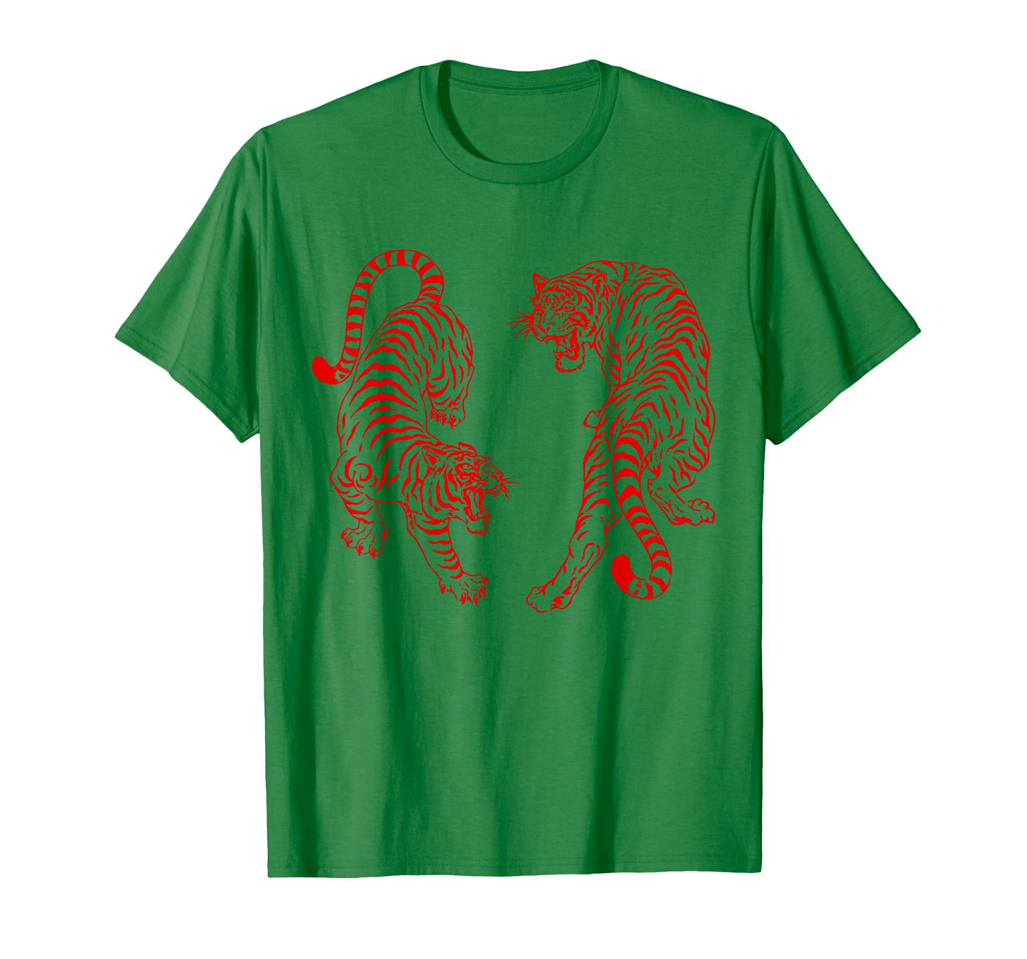 Vintage Tiger Yin Yang Graphic Men Women T-Shirt