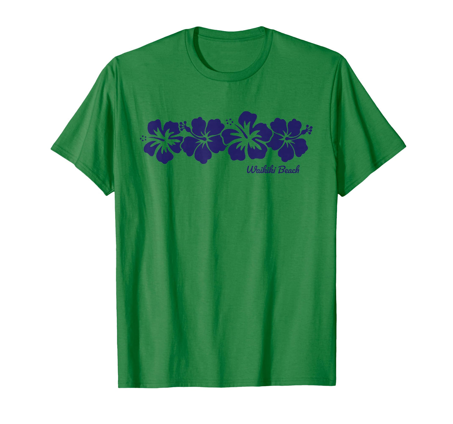 Waikiki Beach Hawaii Hibiscus Flower Souvenir Mens Womens T-Shirt