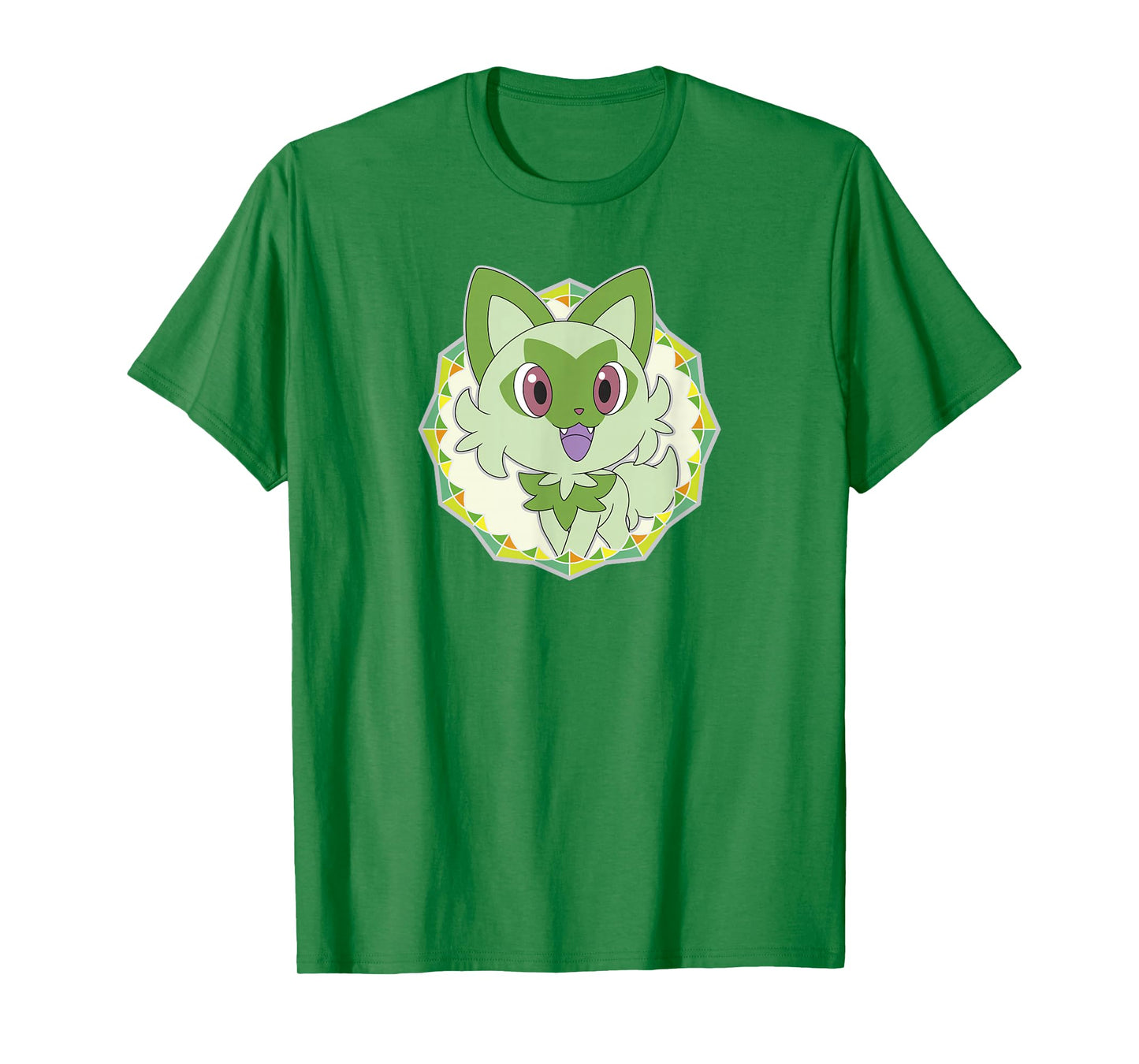 Pokémon Sprigatito Sparkle Geometric Portrait Icon T-Shirt