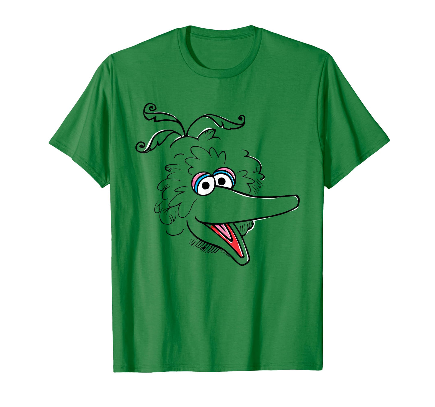 Sesame Street Big Bird Retro Sketch Face Halloween Costume T-Shirt
