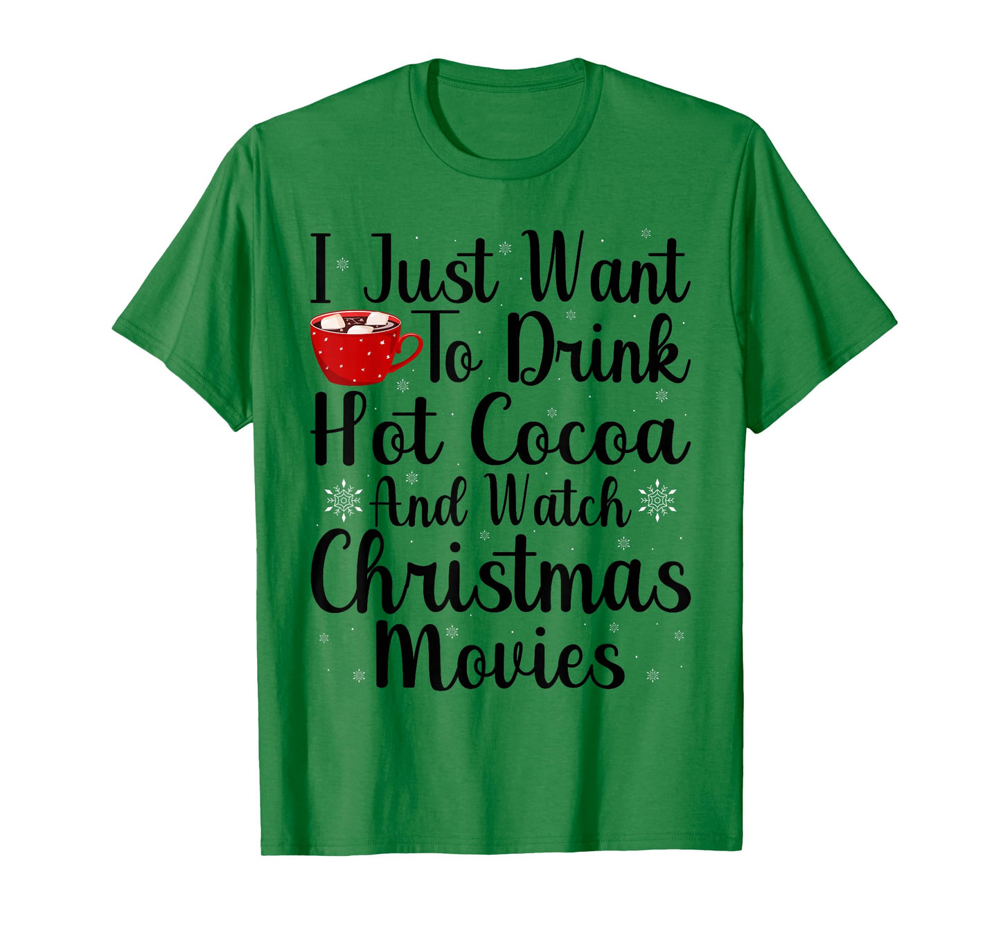 Cocoa Hot Chocolate and Watching Holiday Movies Christmas T-Shirt