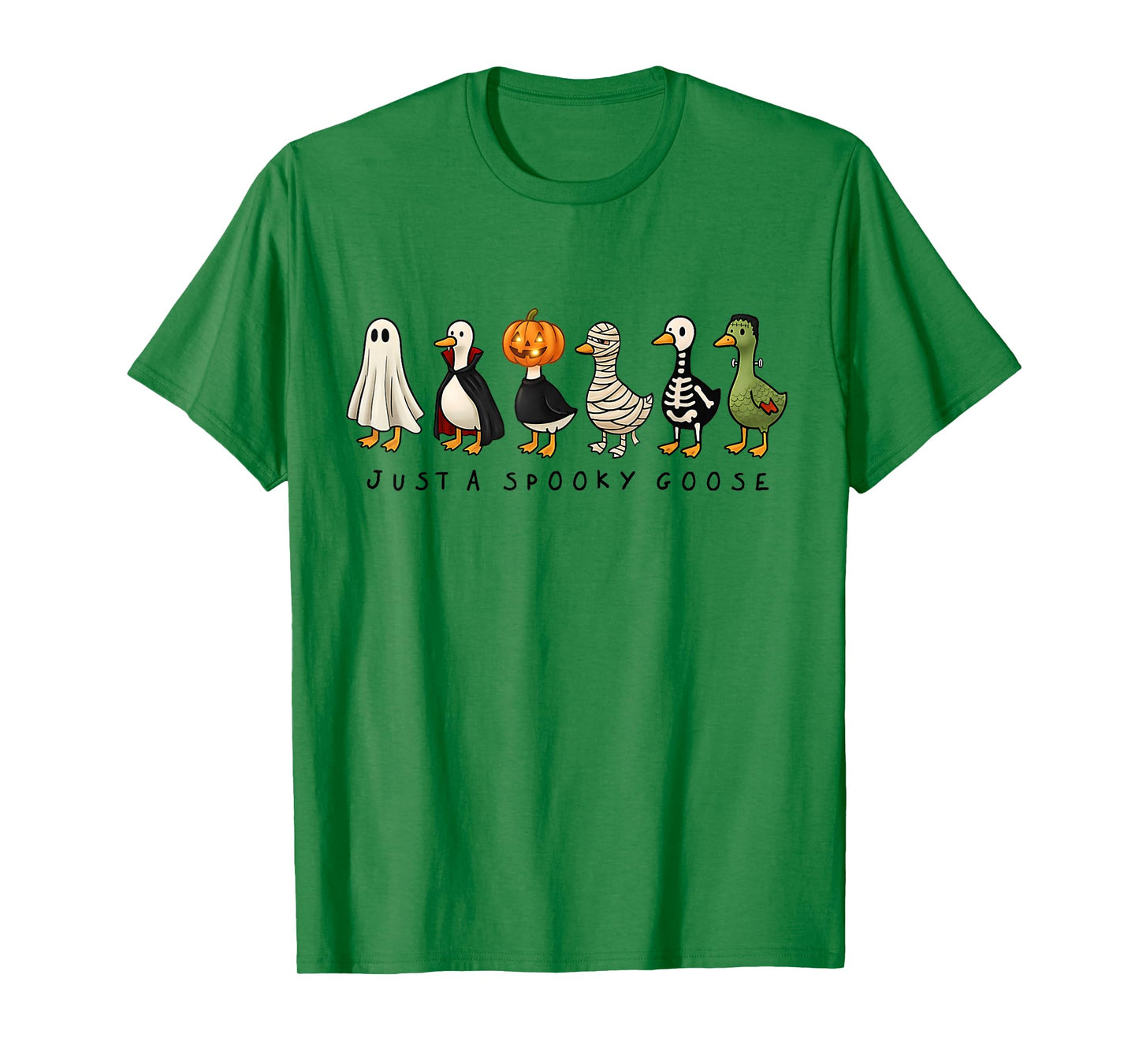 Just A Spooky Goose Halloween Silly Goose Funny Halloween T-Shirt