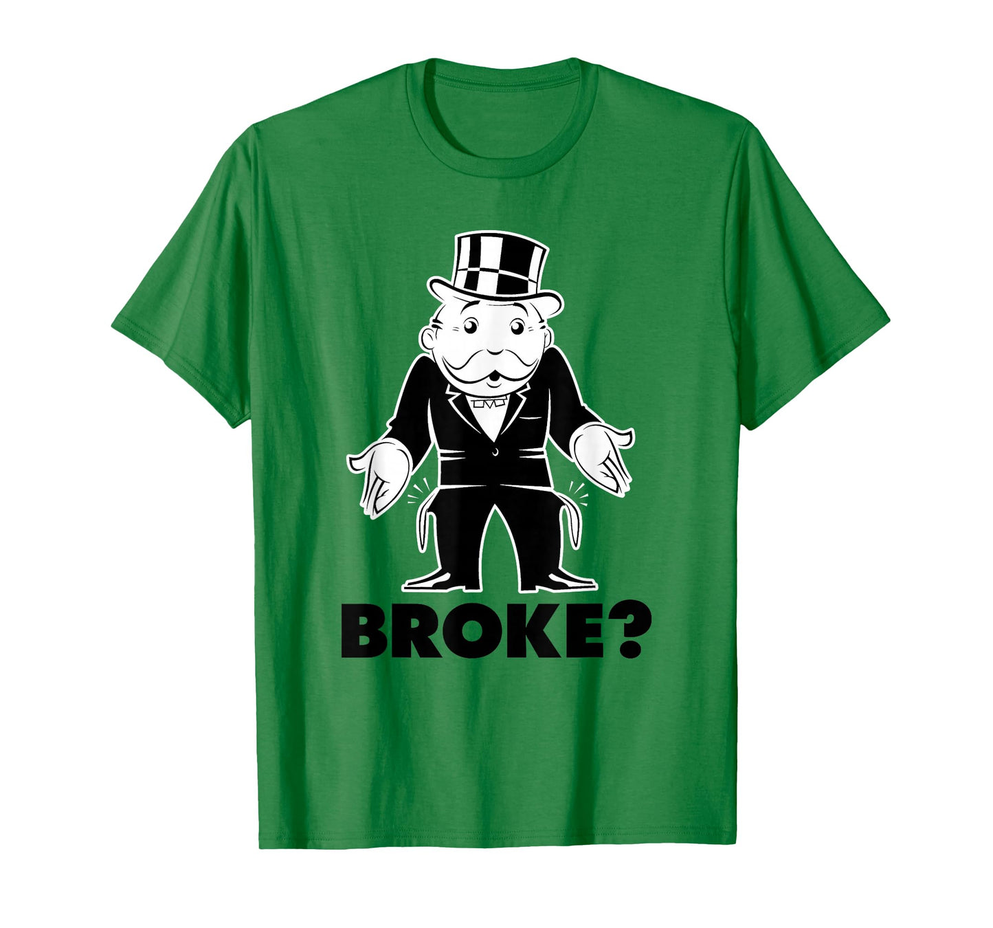 Monopoly Mr. Monopoly Broke? Classic Funny Logo T-Shirt