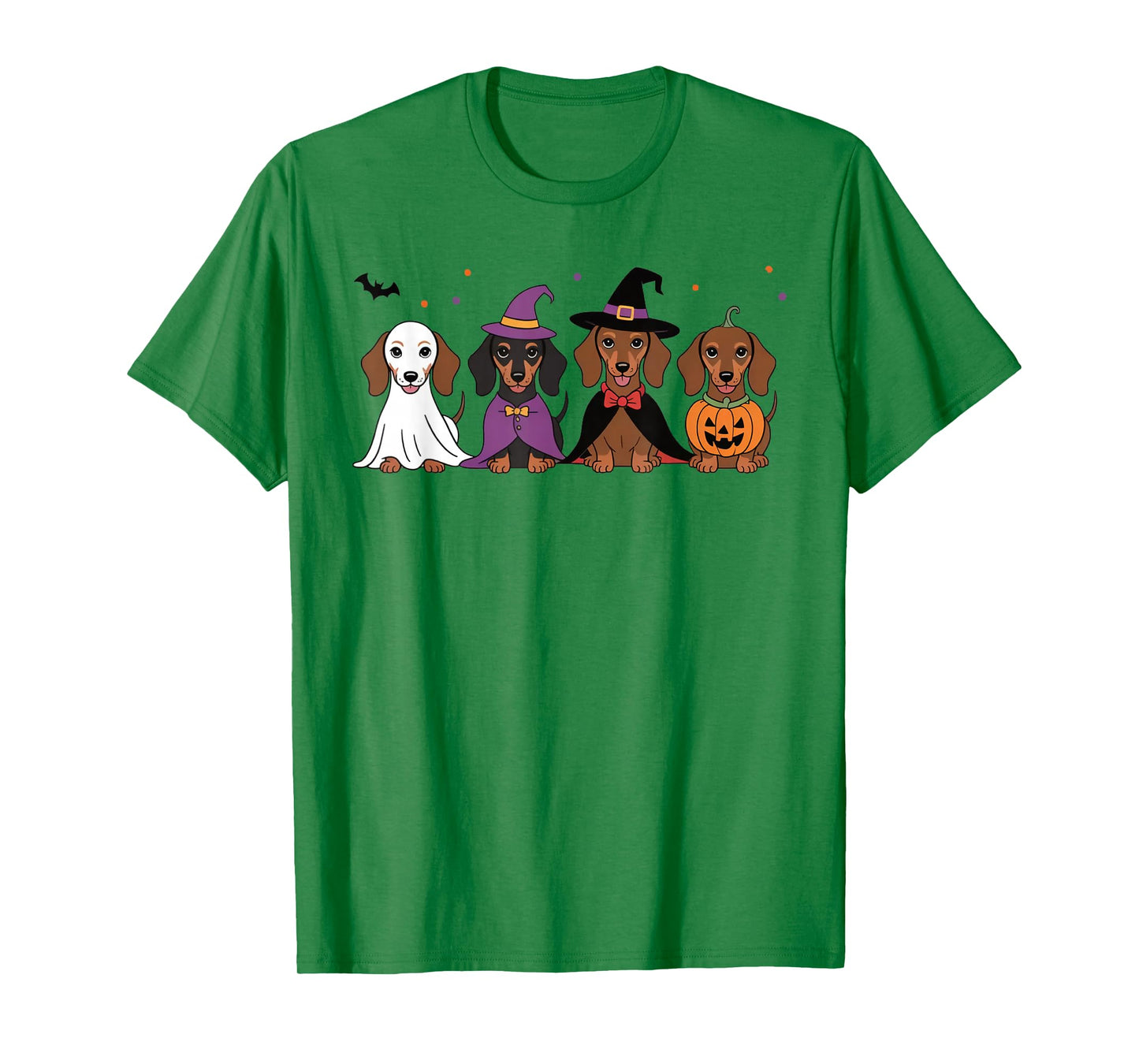 Weiner Dog Witch Happy Halloweenie Cute Halloween Dachshund T-Shirt