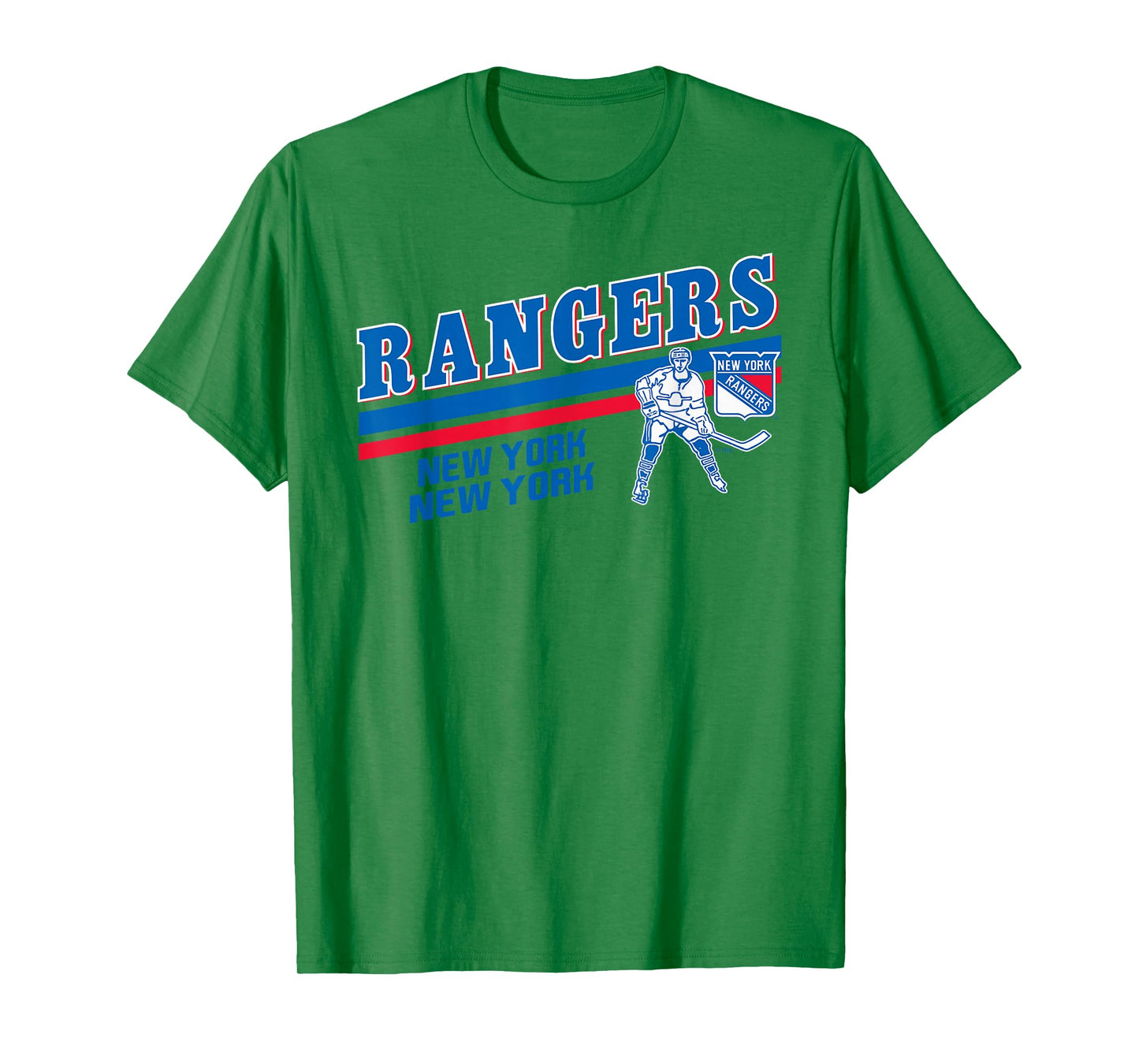 New York Rangers Officially Licensed Grey T-Shirt, Small, Unisex-Adults, NHL Fans, Short Sleeve, Modern, Crew Neck, Polyester