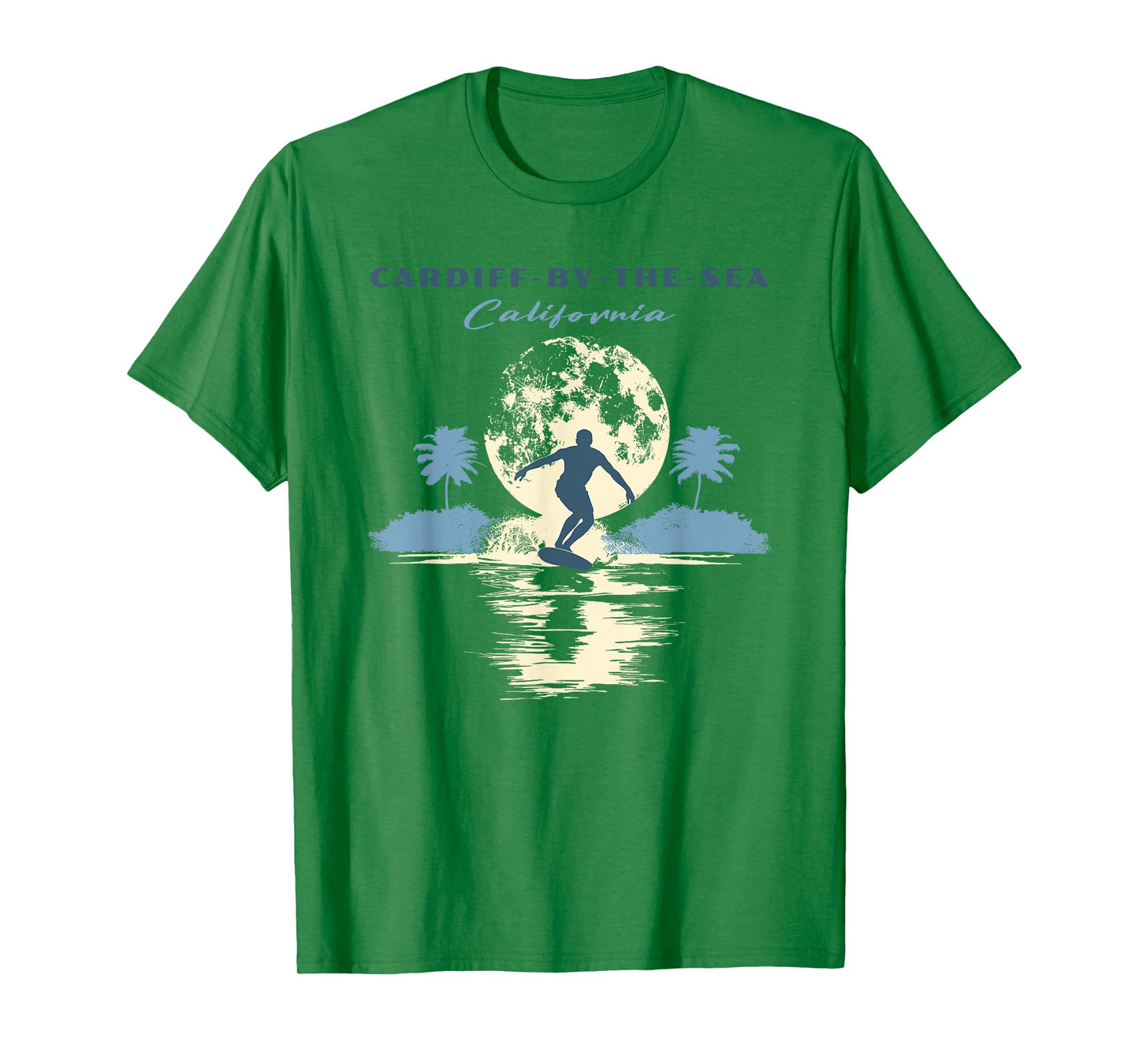 Cardiff-by-the-Sea Beach Retro Vintage Surf T-Shirt for Men Women Kids