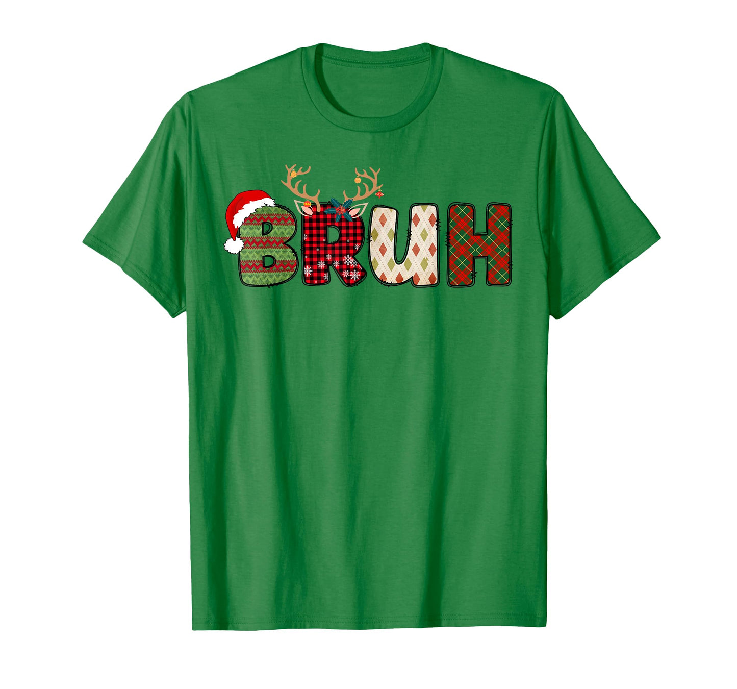 Bruh Merry Christmas Santa Squad Pajamas Family Xmas Holiday T-Shirt