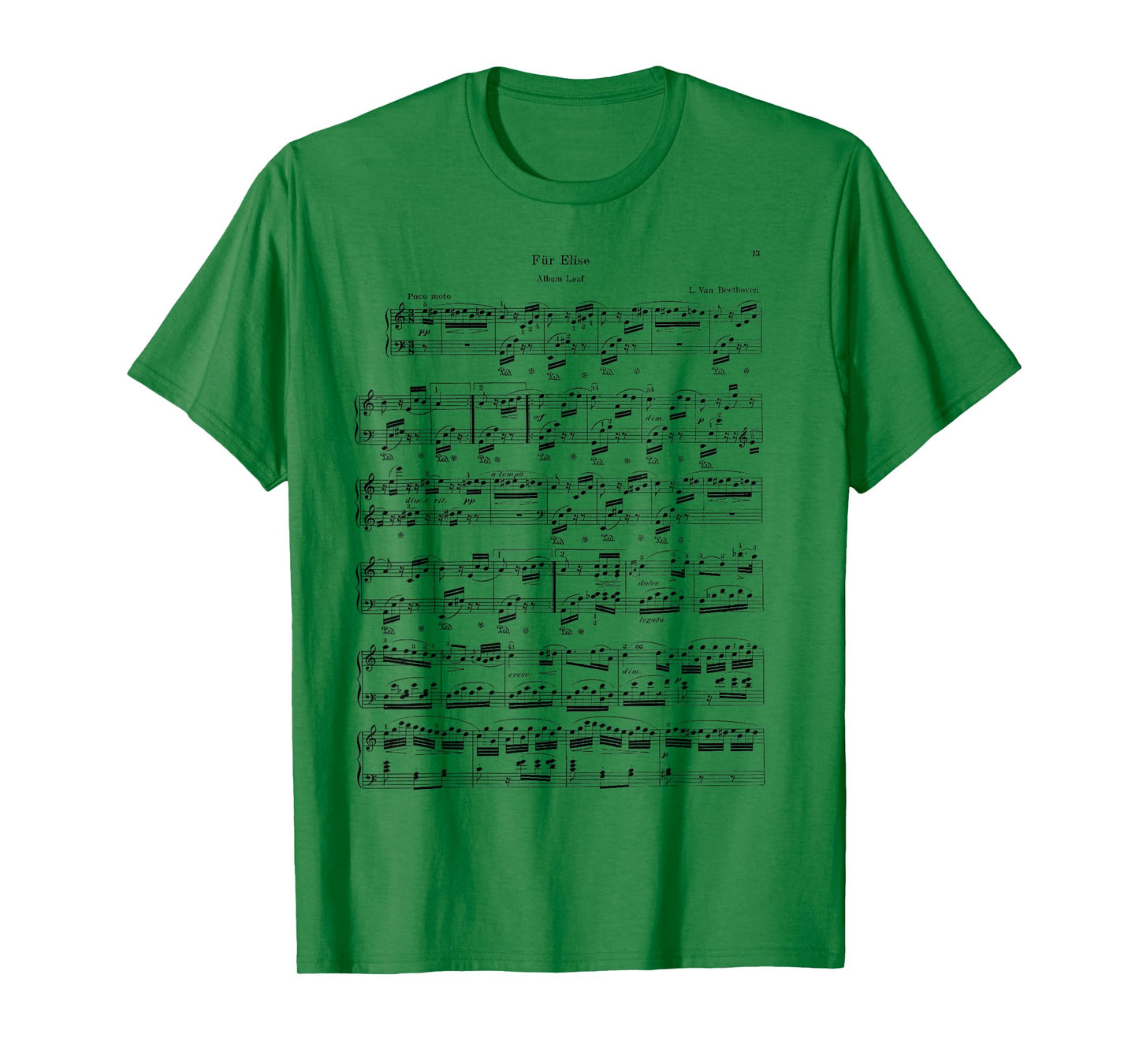 Fur Elise Beethoven Piano Sheet Music Vintage T-Shirt