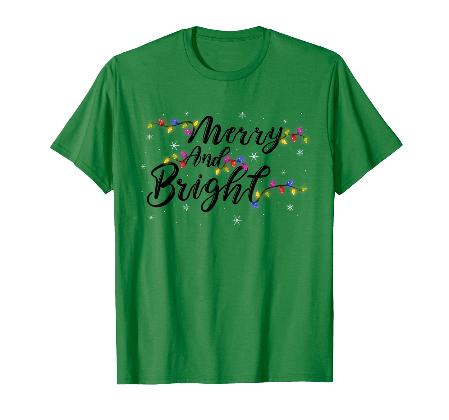 Merry and Bright Xmas Lighting Christmas T-Shirt