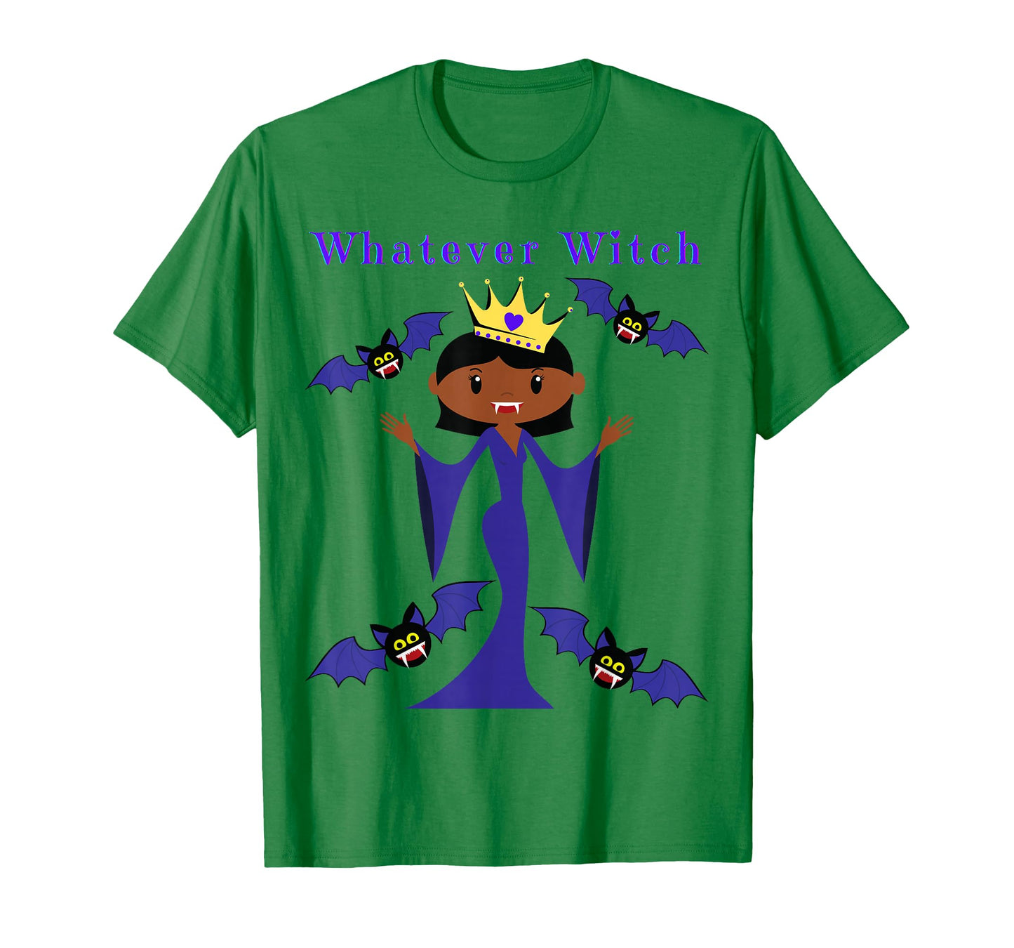 Funny Halloween Melanin Vampire Queen Black Whatever Witch T-Shirt