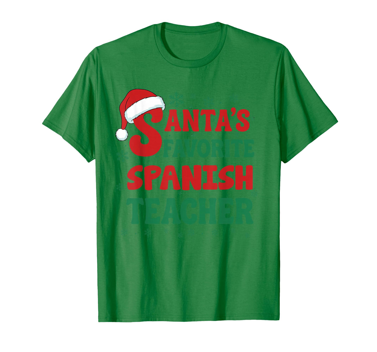 Santa's Favorite Spanish Teacher Christmas Holiday Pajama T-Shirt
