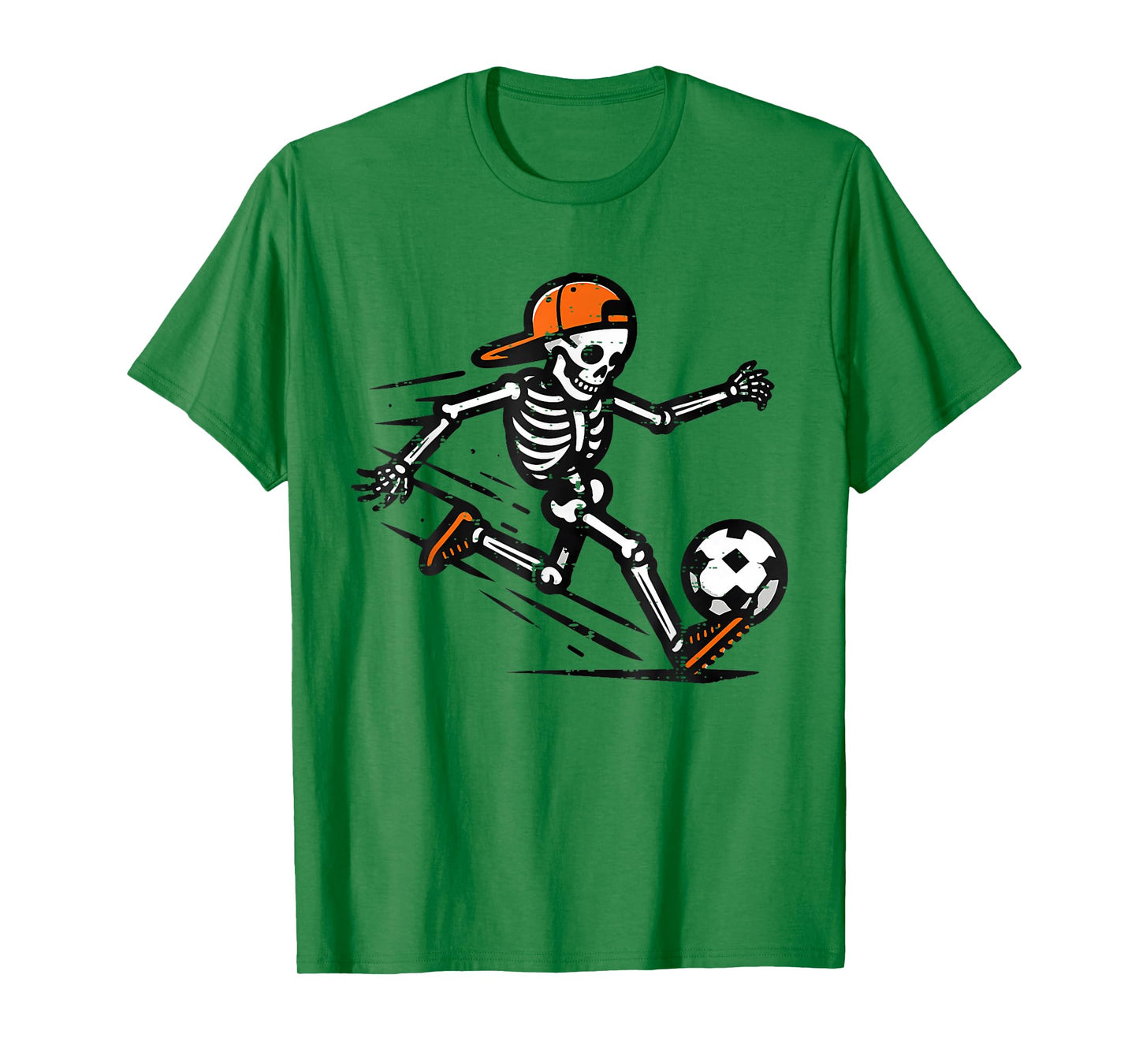 Funny Halloween Skeleton Soccer Football Men Boys Kids T-Shirt