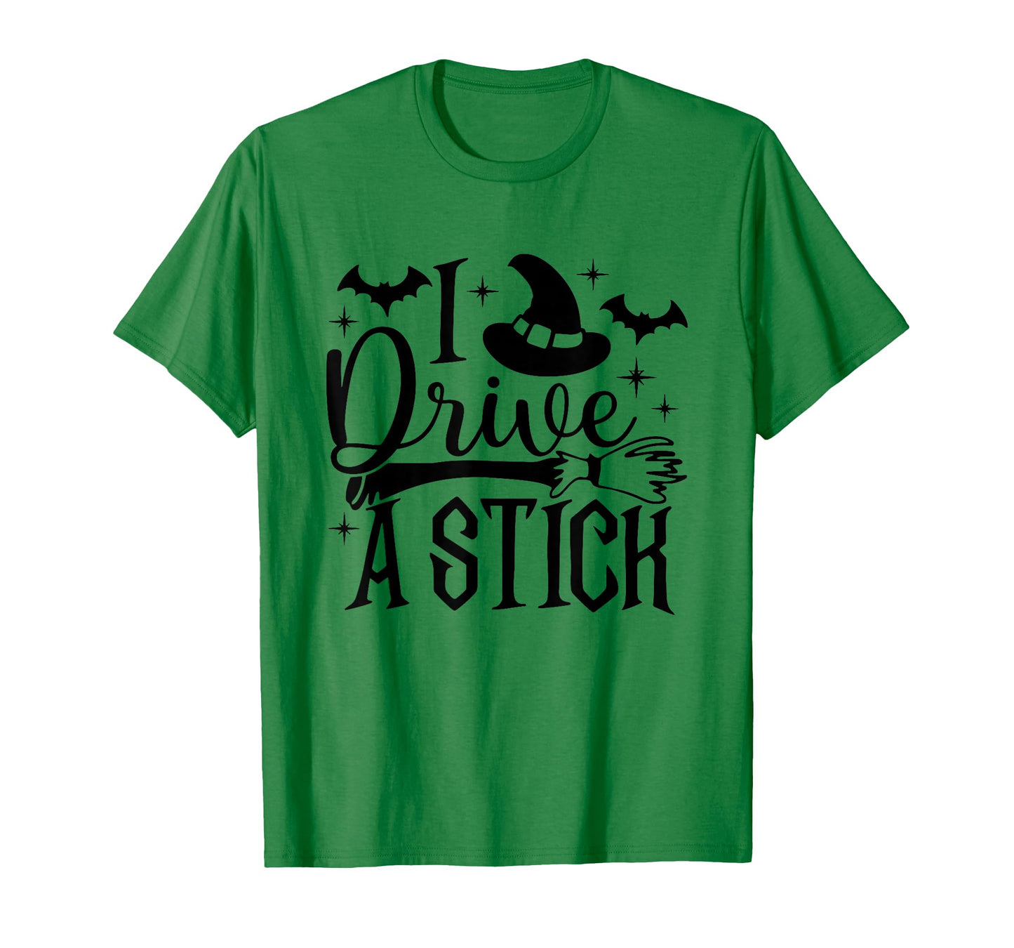 I Can Drive A Stick Halloween Witch Broom Witch Spooky T-Shirt