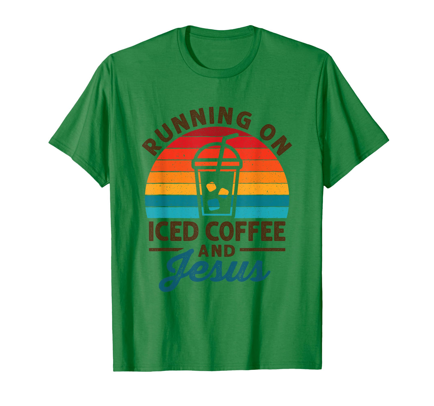 Running on Iced Coffee and Jesus Cold Brew Lover Christian T-Shirt