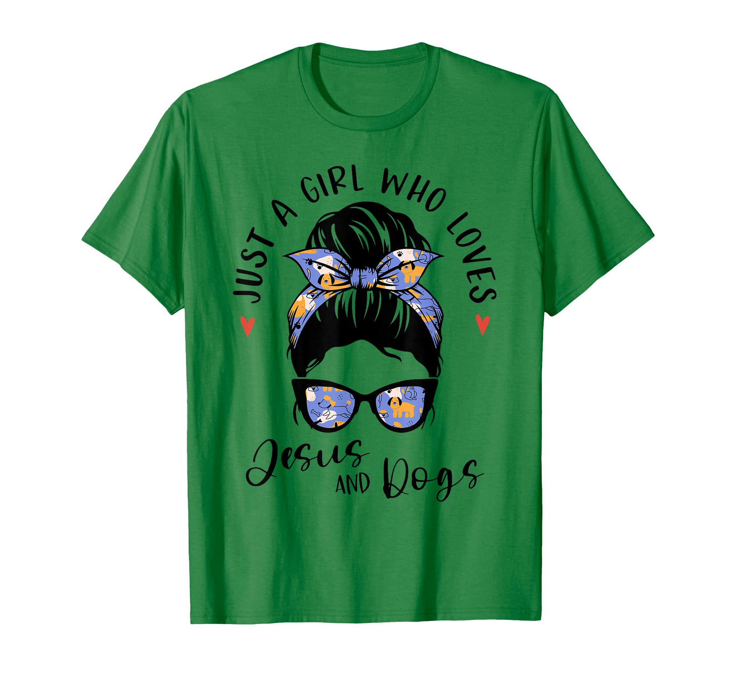 Just A Girl Who Loves Jesus And Dogs Gifts For Dog Lover T-Shirt