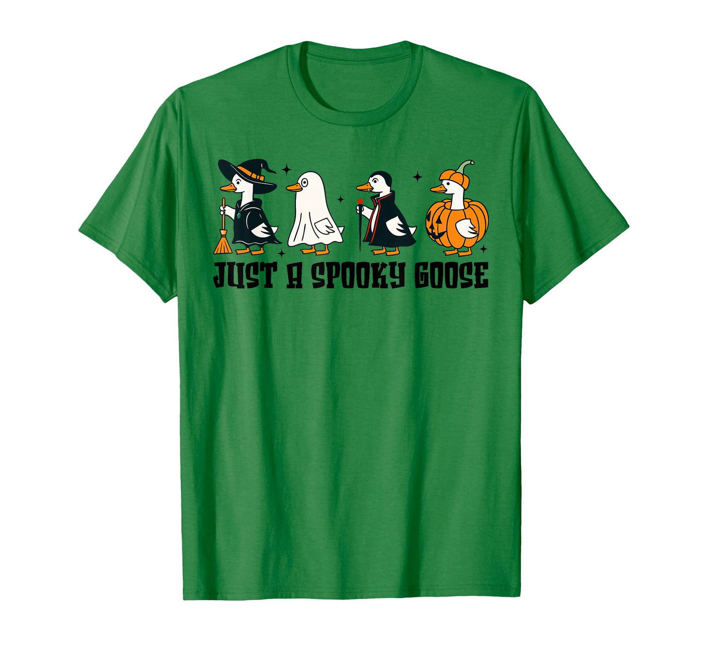 Just A Spooky Goose Halloween Silly Goose Funny Halloween T-Shirt