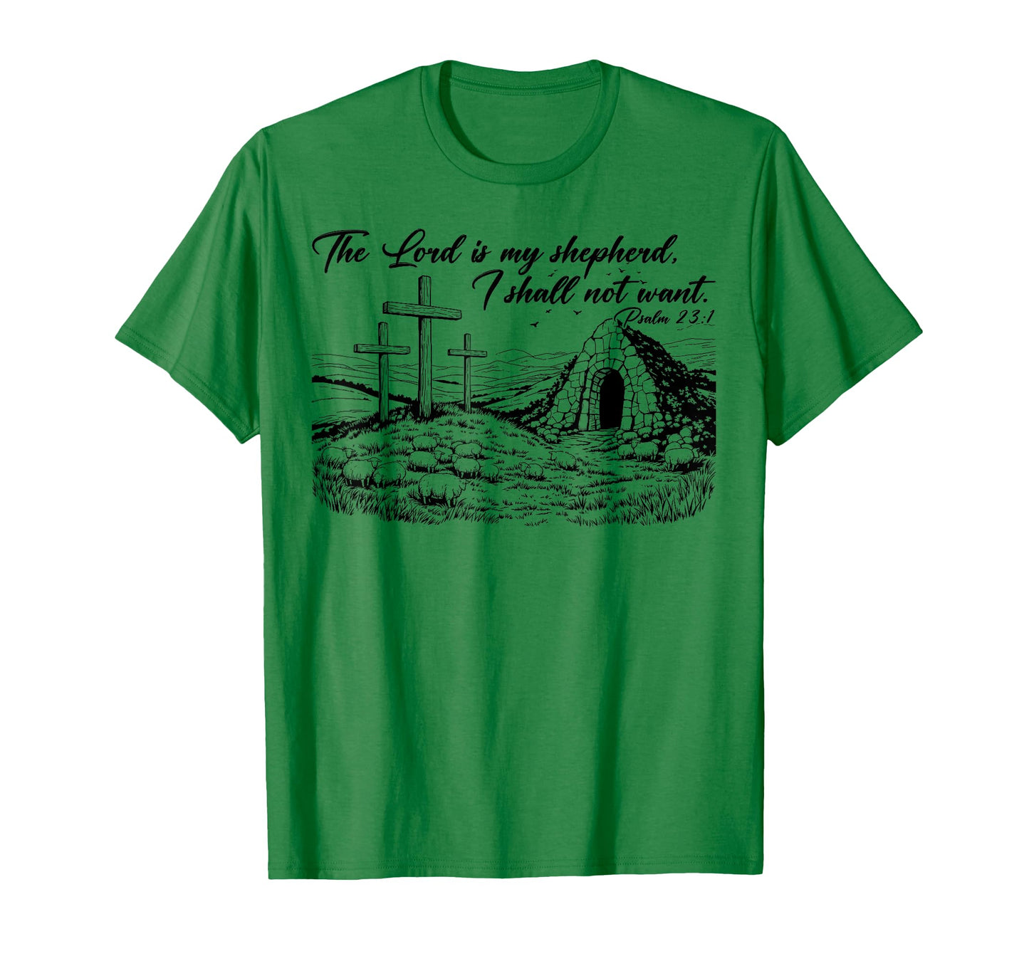 The Lord Is My Shepherd Jesus Christian Sheep Happy Easter T-Shirt