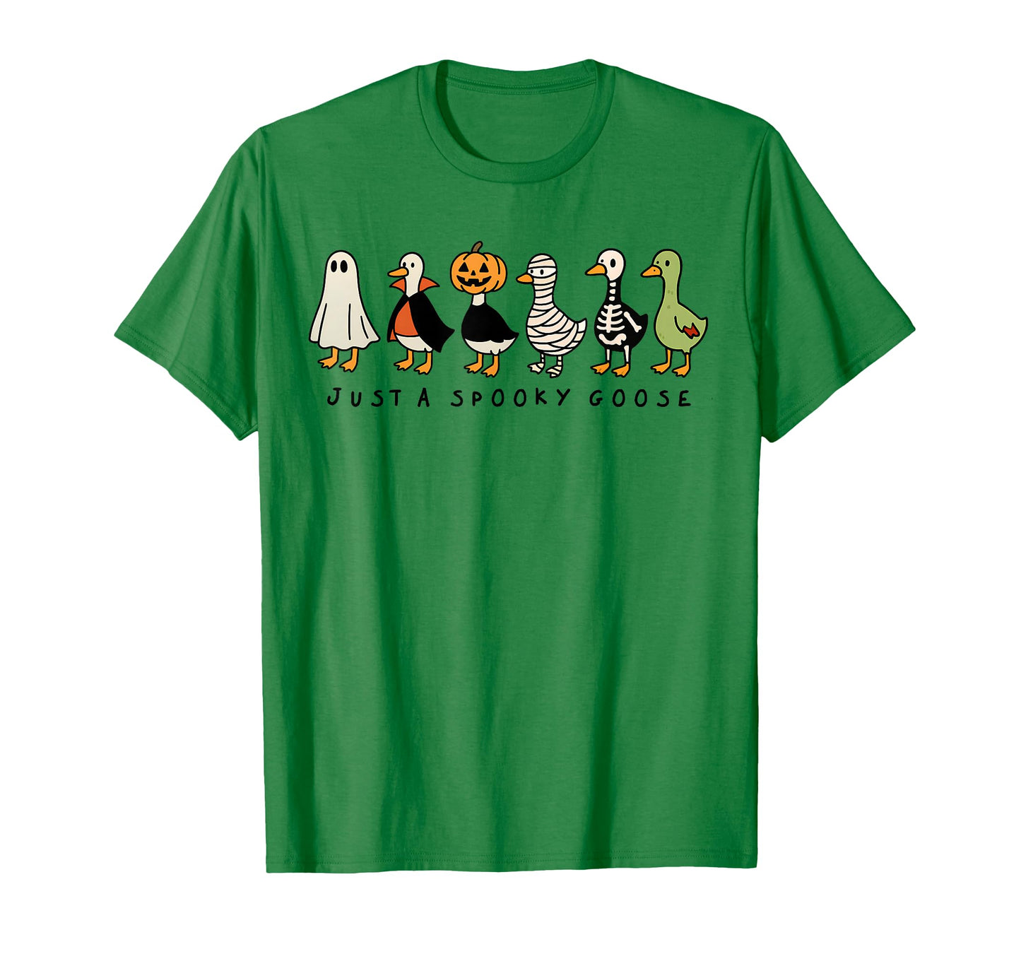Just A Spooky Goose Halloween Silly Goose Funny Halloween T-Shirt