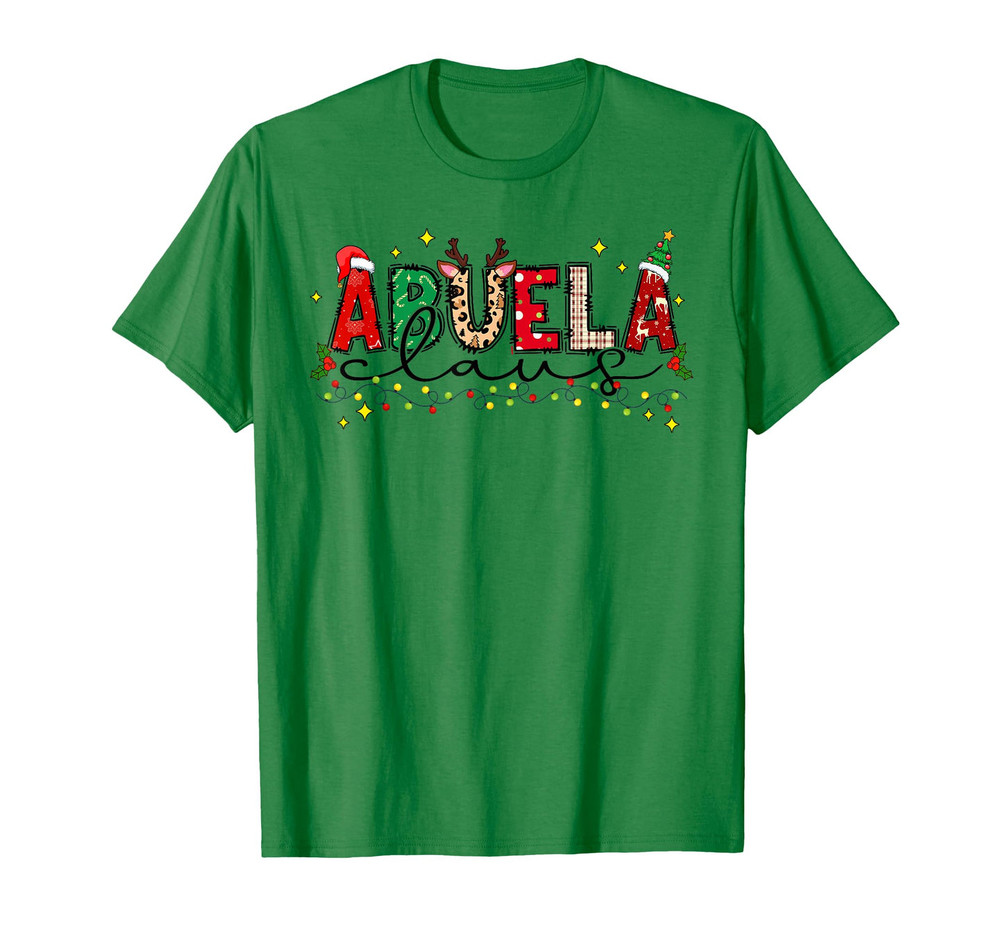 Abuela Claus Christmas Family Matching Pajamas Funny Xmas T-Shirt