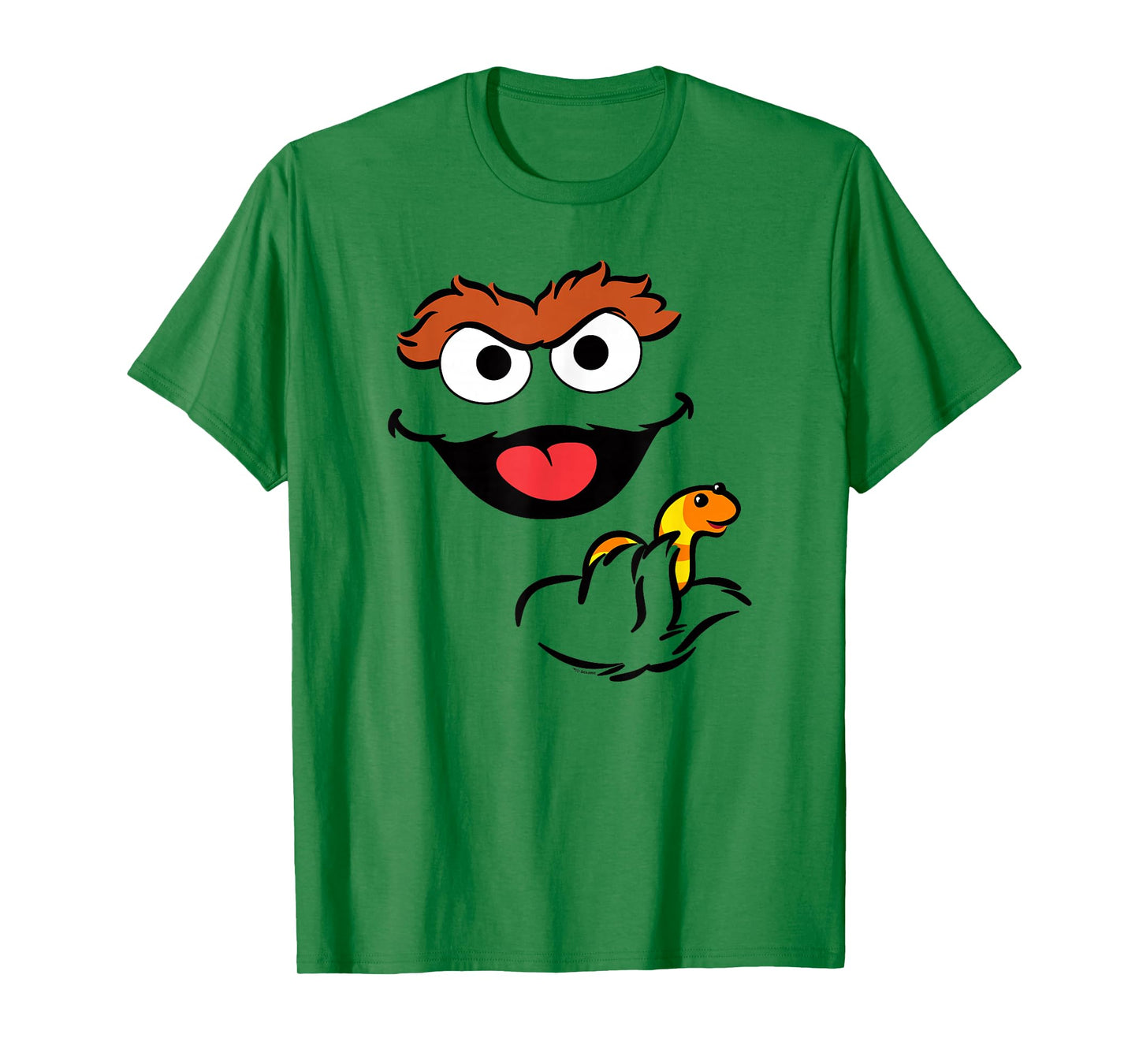 Sesame Street Oscar Holding Slimey Halloween Costume T-Shirt