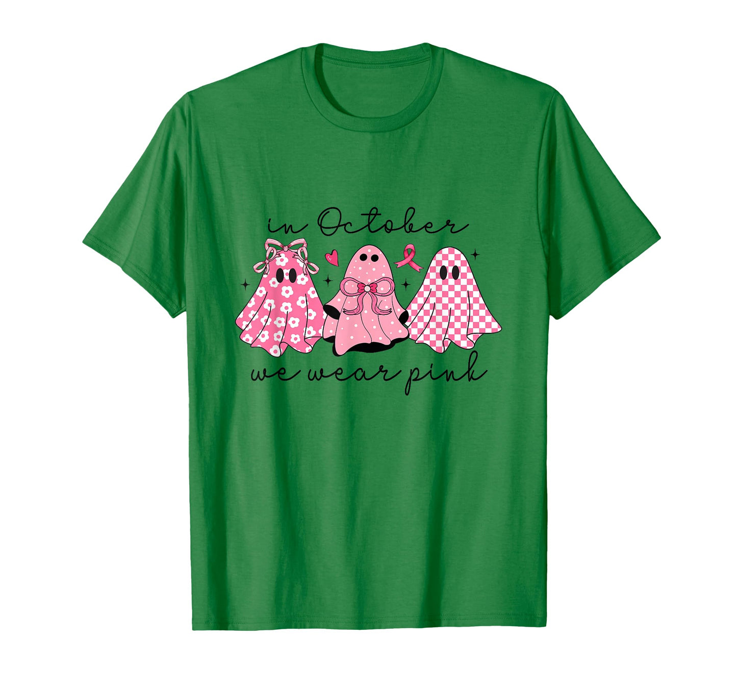 In October We Wear Pink Cute Ghost Women's T-Shirt