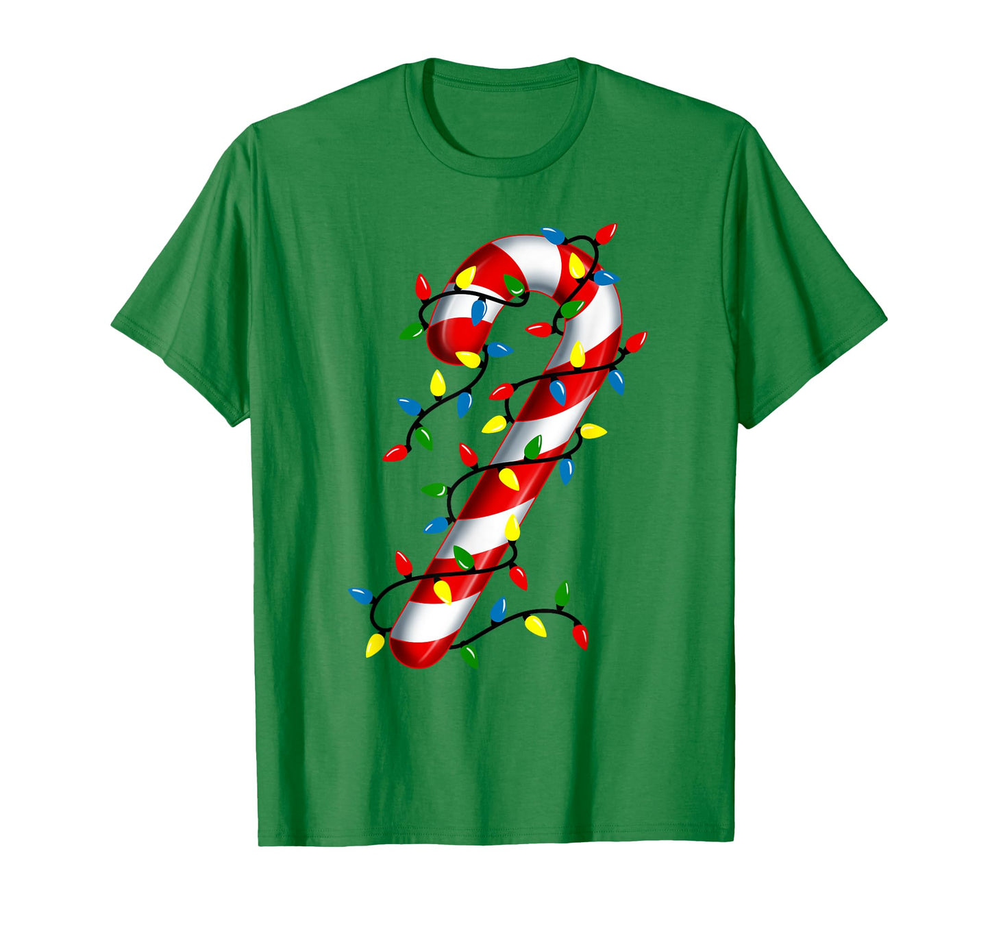 Candy Cane Christmas Lights Blue Green Red and White Costume T-Shirt
