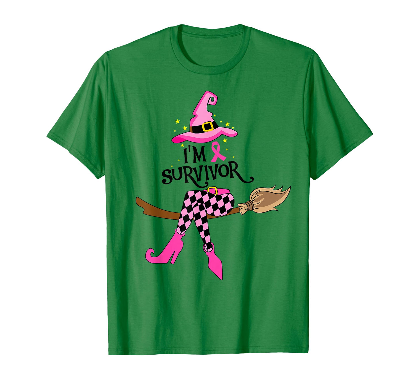 Halloween Witch I'm A Survivor Breast Cancer Warrior Women T-Shirt