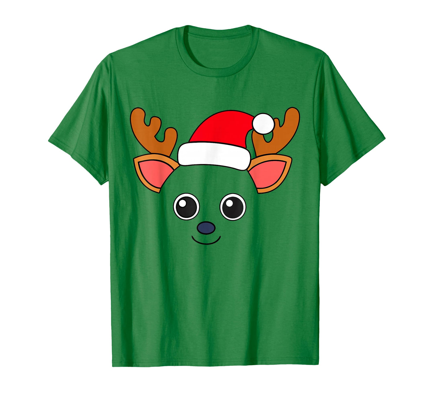 Cute Reindeer Santa Hat Easy Animal Costume Kids Toddlers T-Shirt