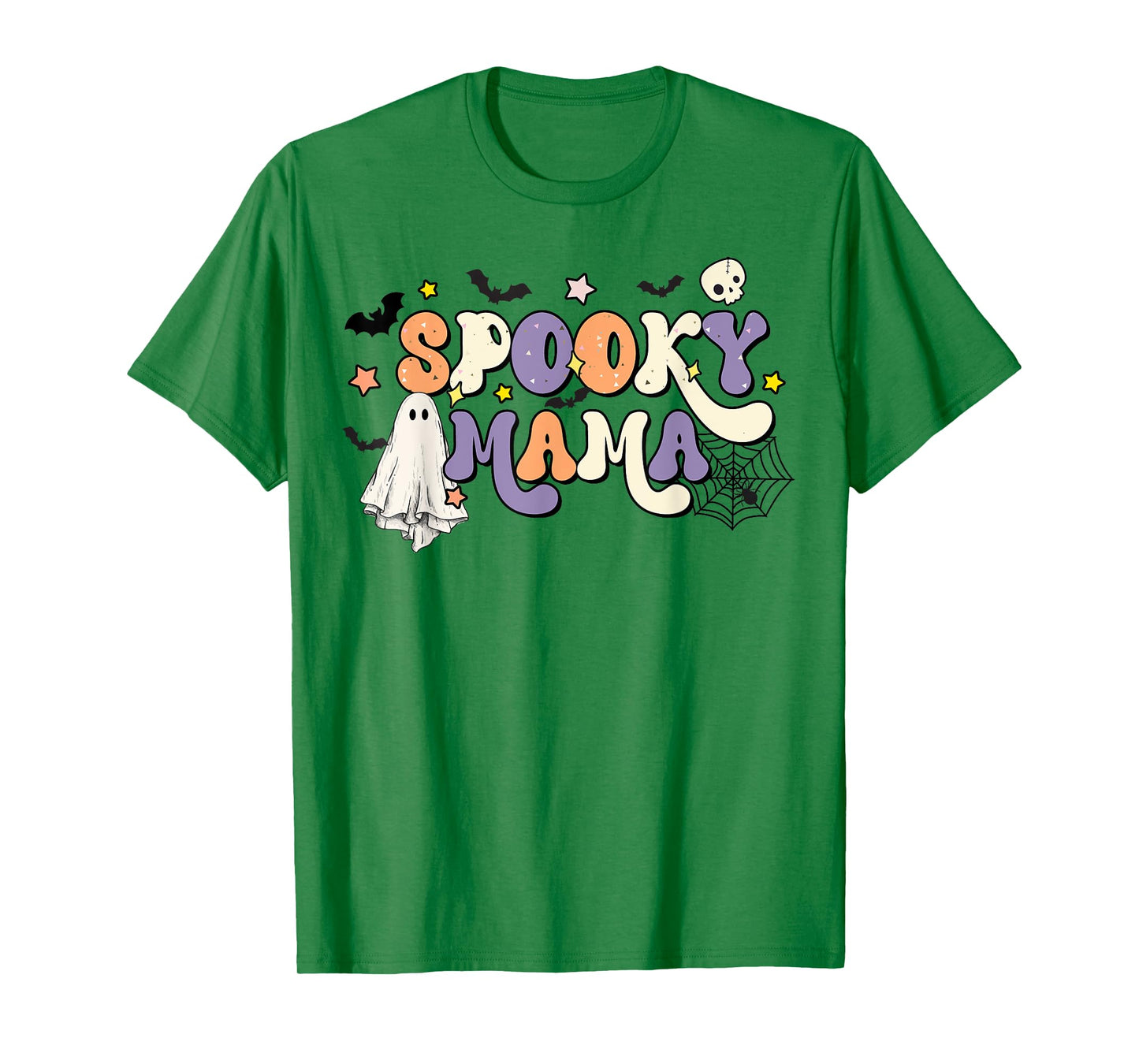 Spooky Mama, Groovy, Cute Matching Mama and Mini Halloween T-Shirt