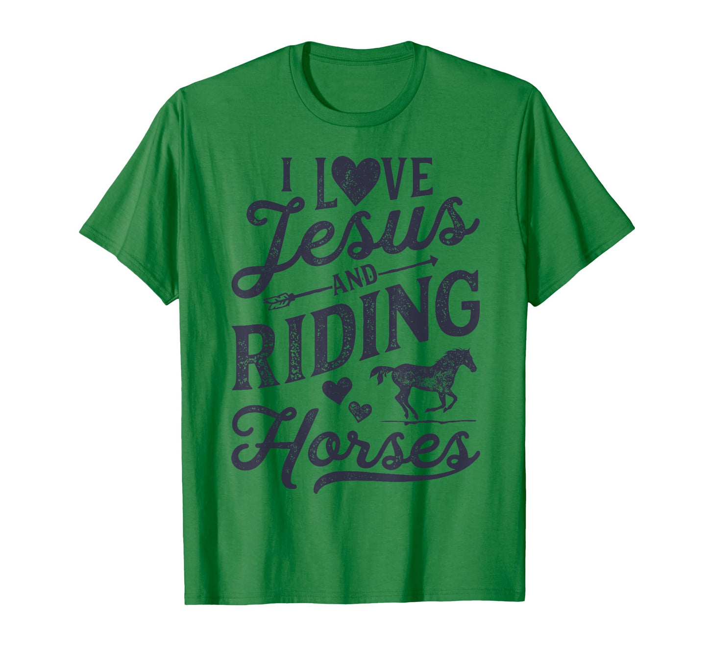 I Love Jesus And Riding Horses Horse Girl Horseback Rider T-Shirt